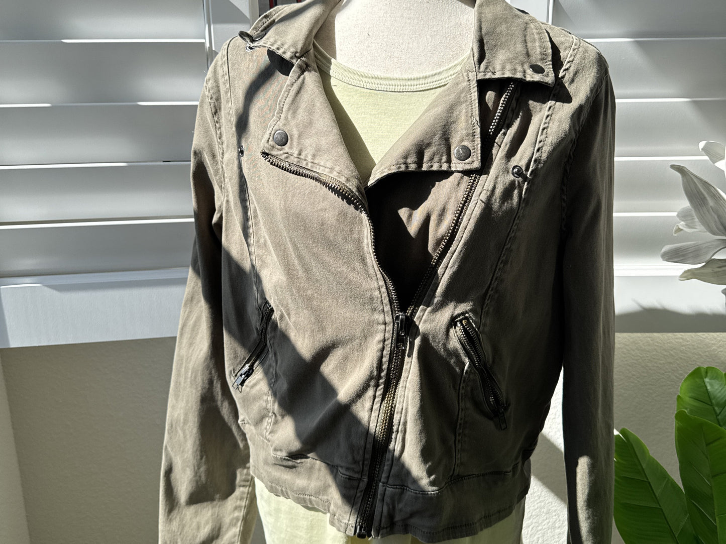 Fashion Nova Asymmetrical Moto Jacket 1X