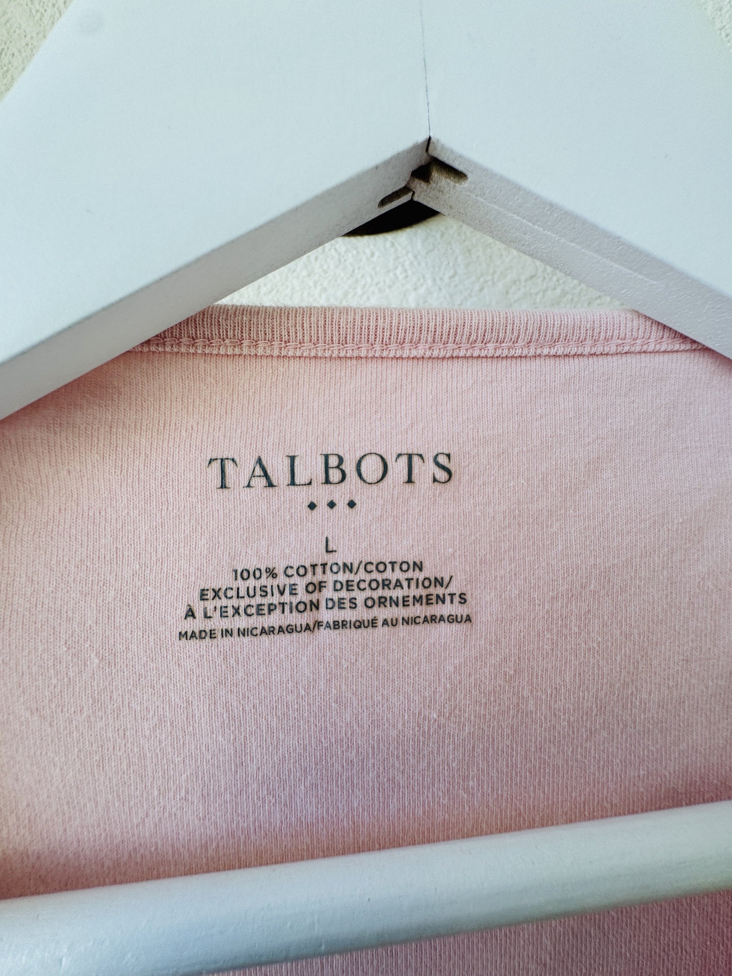 Talbots Pink Sleeveless Cotton Knit Top - Size L