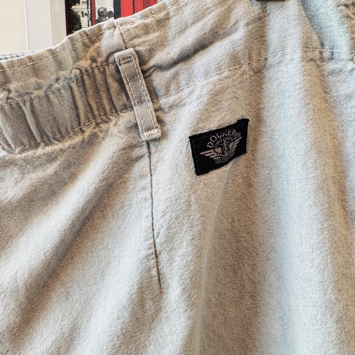 Dockers Women's Light Wash Pleated High-Waist Denim Shorts - Size 18