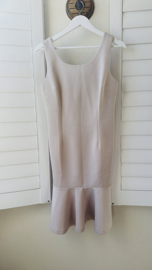 Carmen Marc Valvo Sleeveless Trumpet Hem Dress in Blush Pink - Size 4