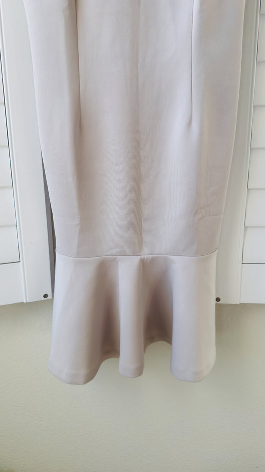 Carmen Marc Valvo Sleeveless Trumpet Hem Dress in Blush Pink - Size 4