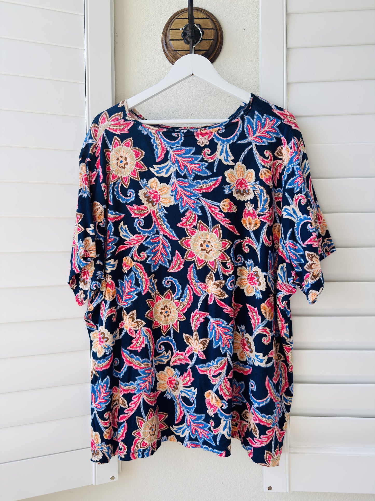 Croft & Barrow Floral Print Classic Tee - Size 3X