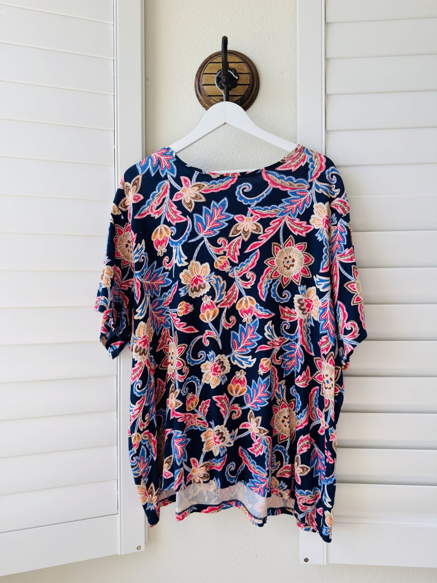 Croft & Barrow Floral Print Classic Tee - Size 3X