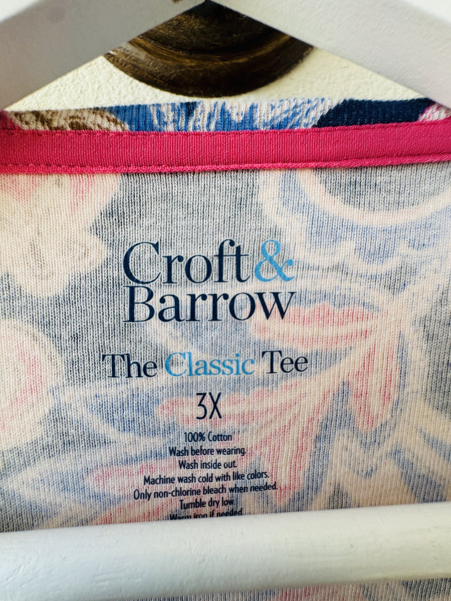 Croft & Barrow Floral Print Classic Tee - Size 3X