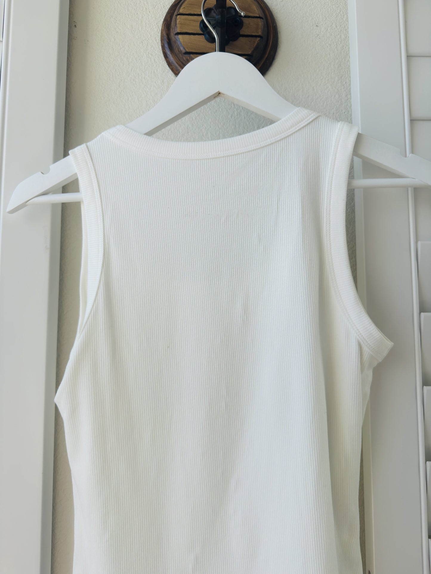 LYANER Ribbed Knit Scoop Neck Tank Tops 2-Pack - Size S