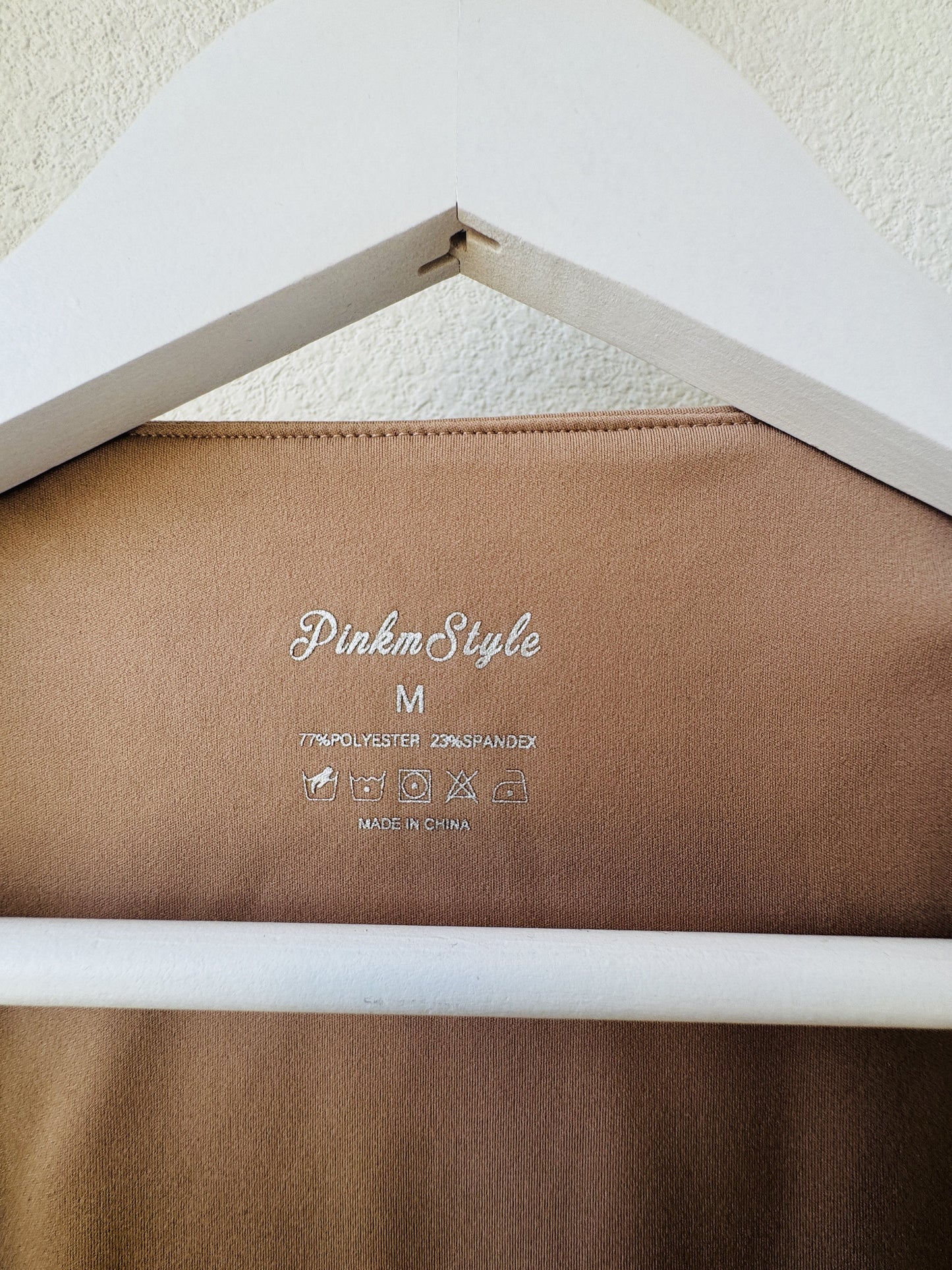 PinkmStyle Tan Scoop Neck Tank Top - Size M