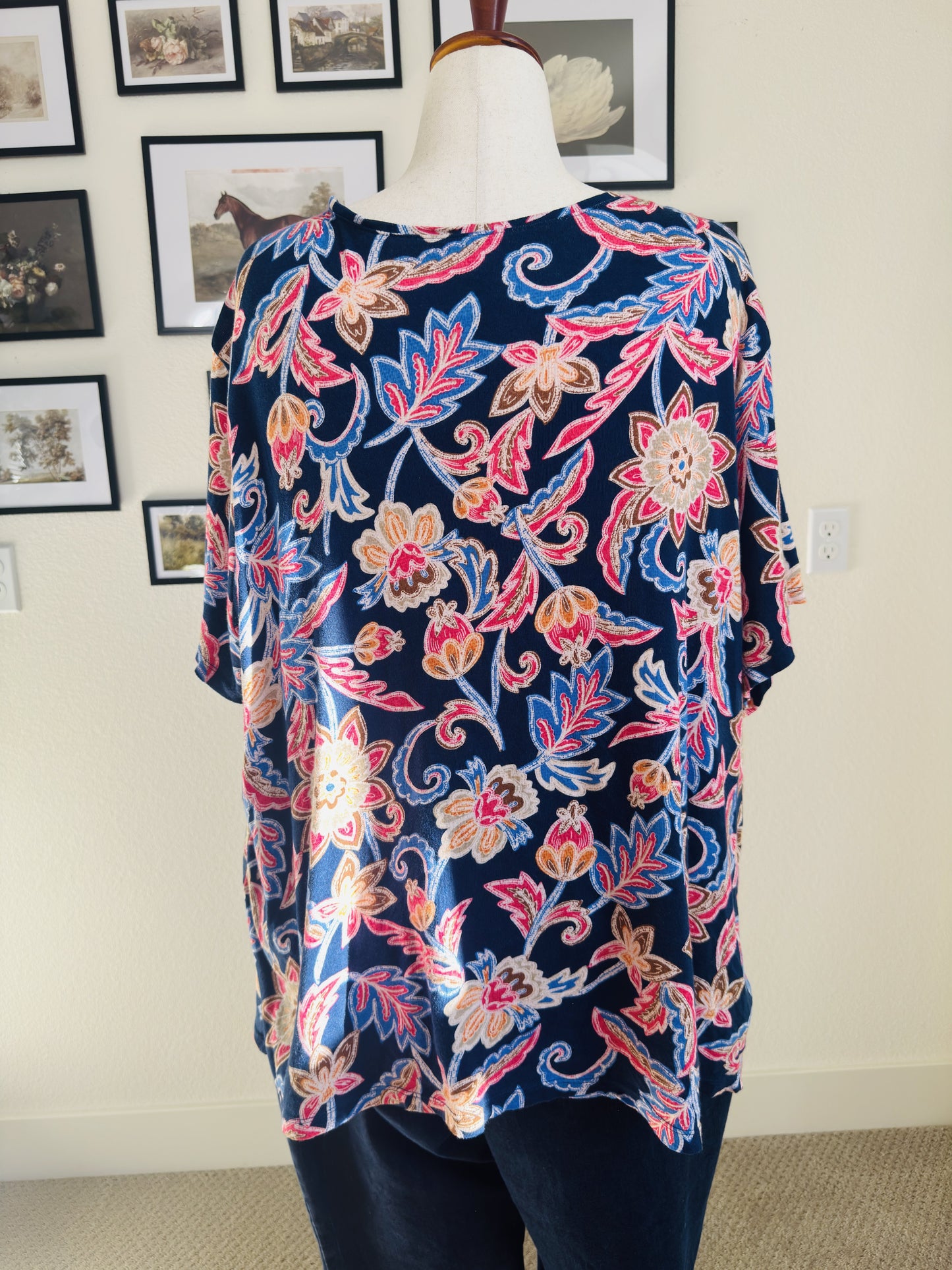 Croft & Barrow Floral Print Classic Tee - Size 3X