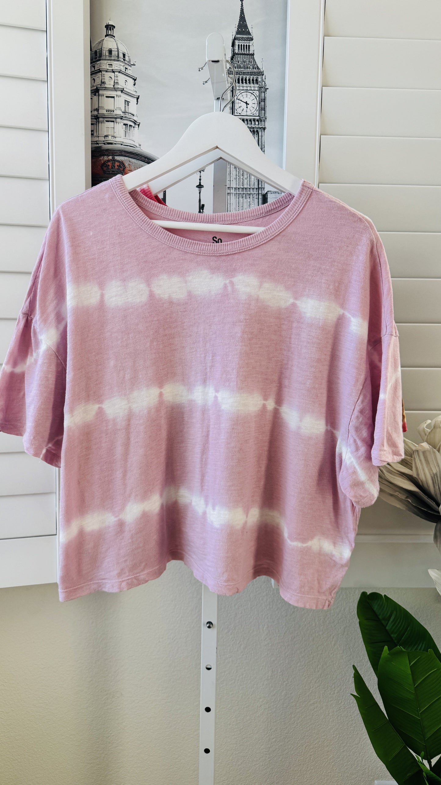 So Women's XXL Tie-Dye Cropped T-Shirt Duo