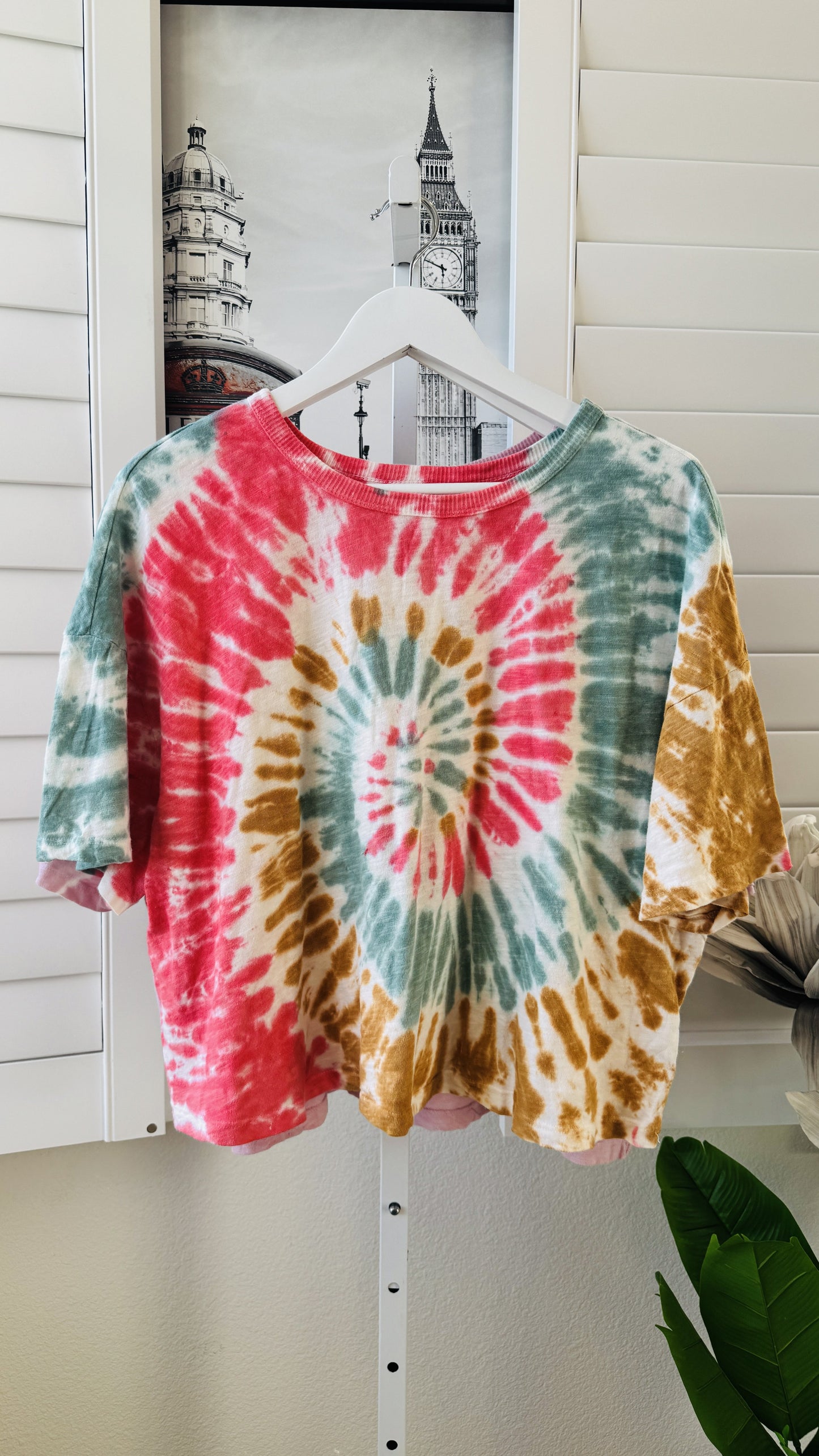 So Women's XXL Tie-Dye Cropped T-Shirt Duo