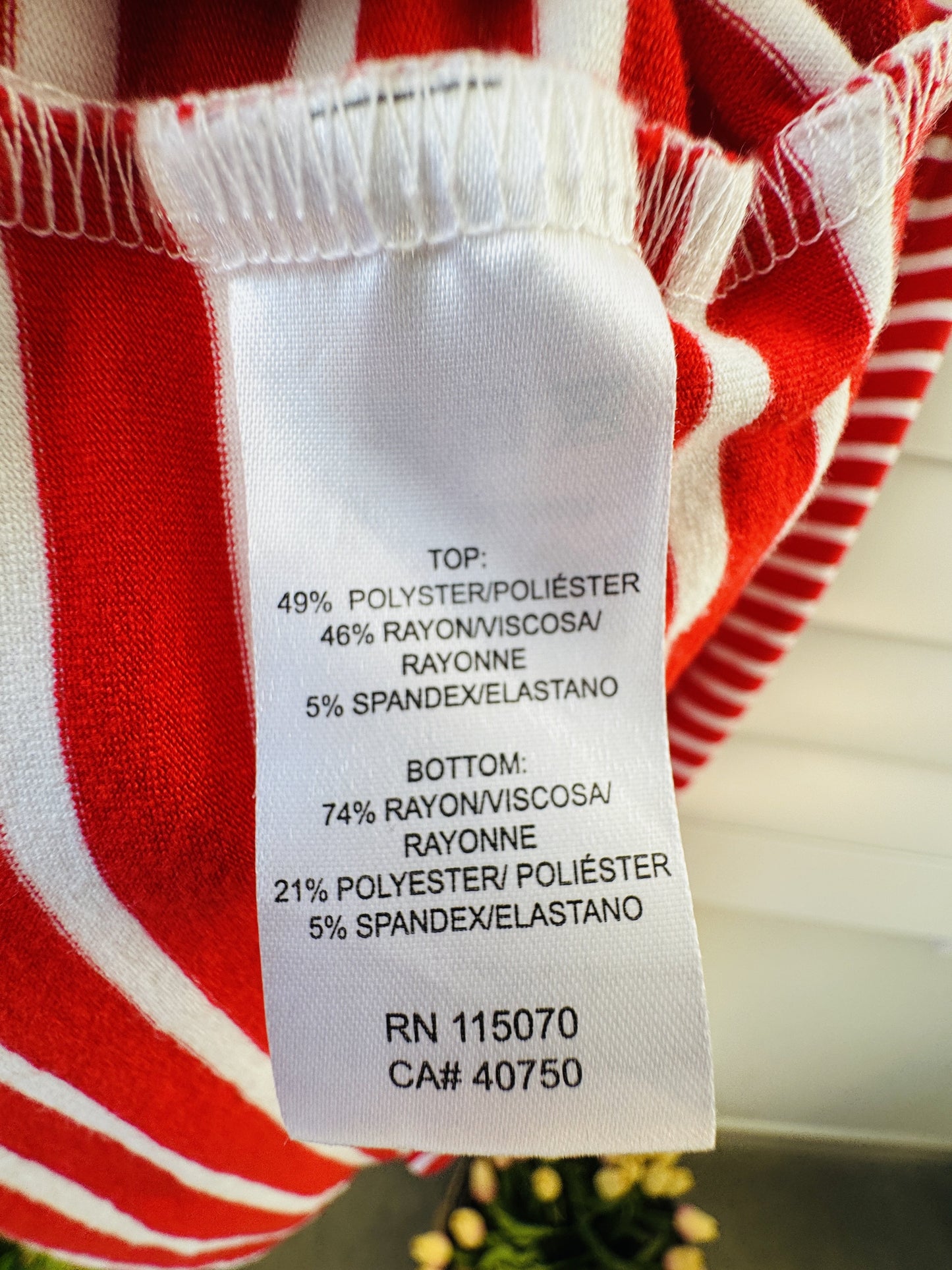 Nina Leonard Red & White Striped Tiered Sleeveless Maxi Dress - Size L