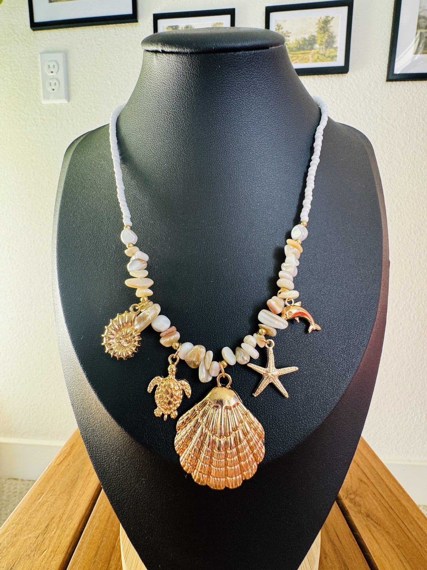 Set of Beach Shell Necklaces: Cowrie Shell Lei Necklace