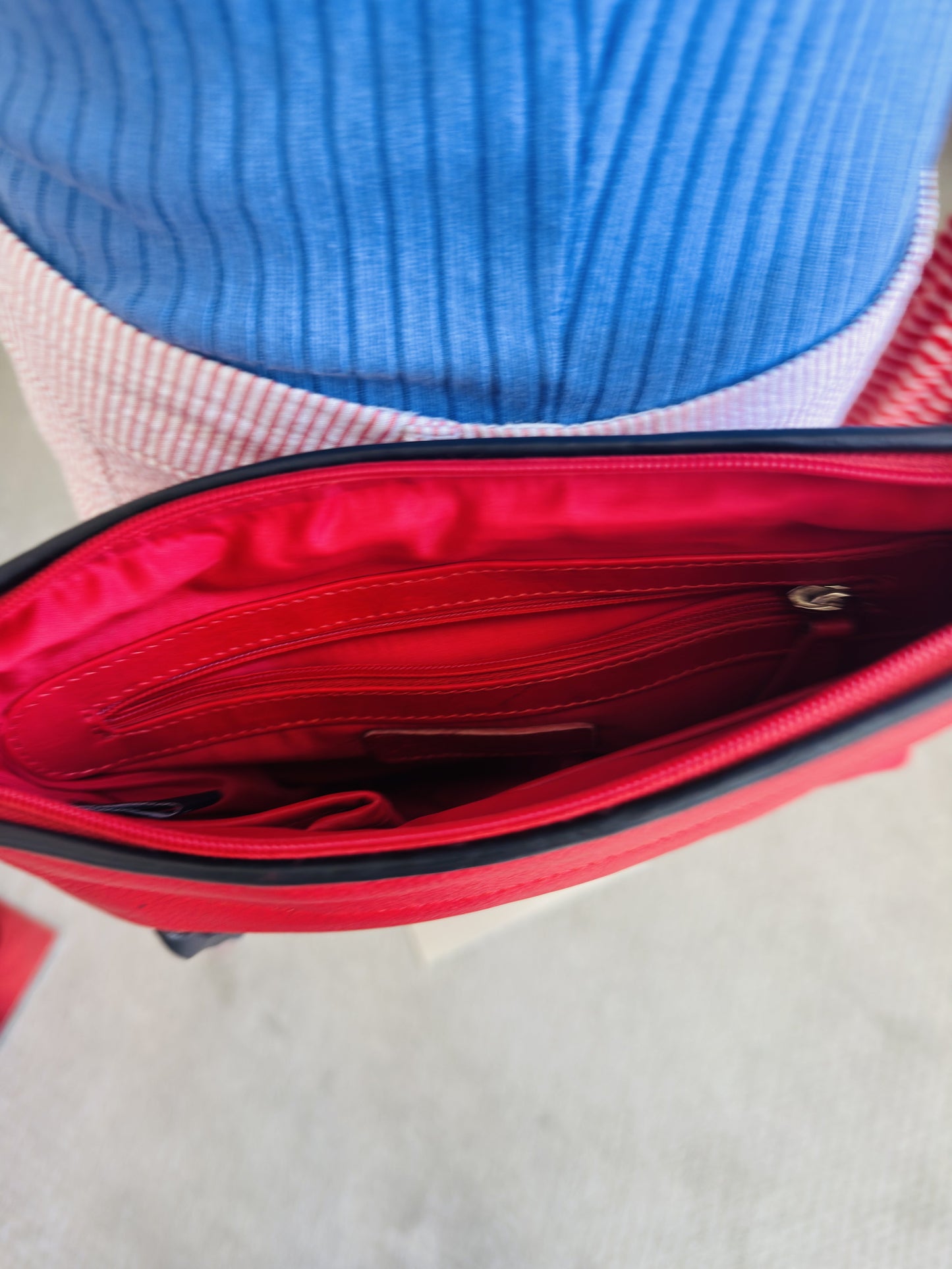 Pielino Red Leather Crossbody Bag