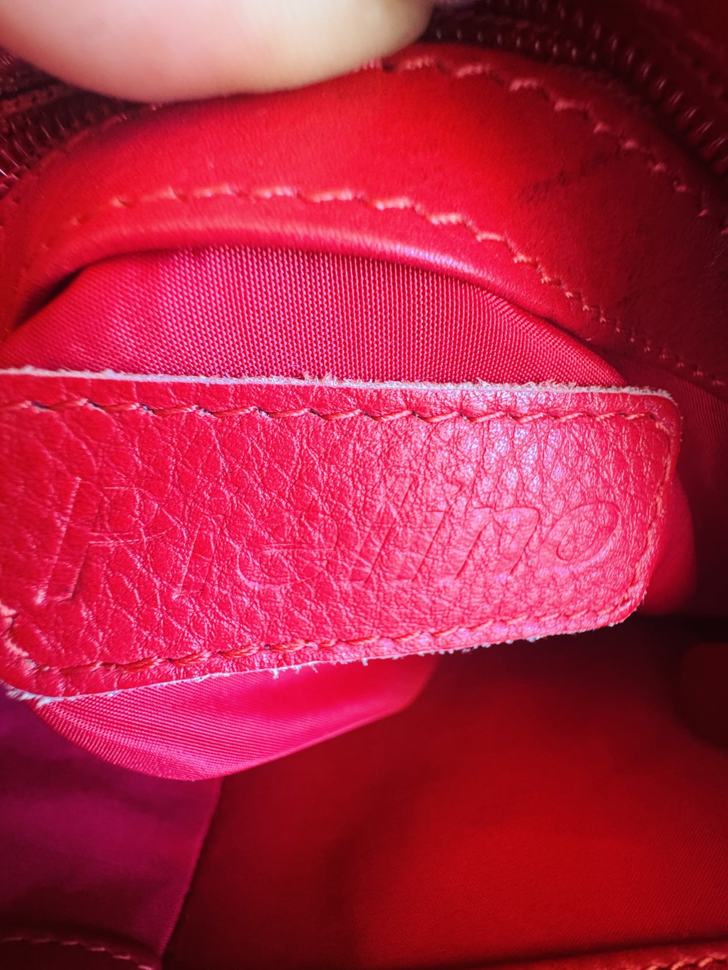 Pielino Red Leather Crossbody Bag