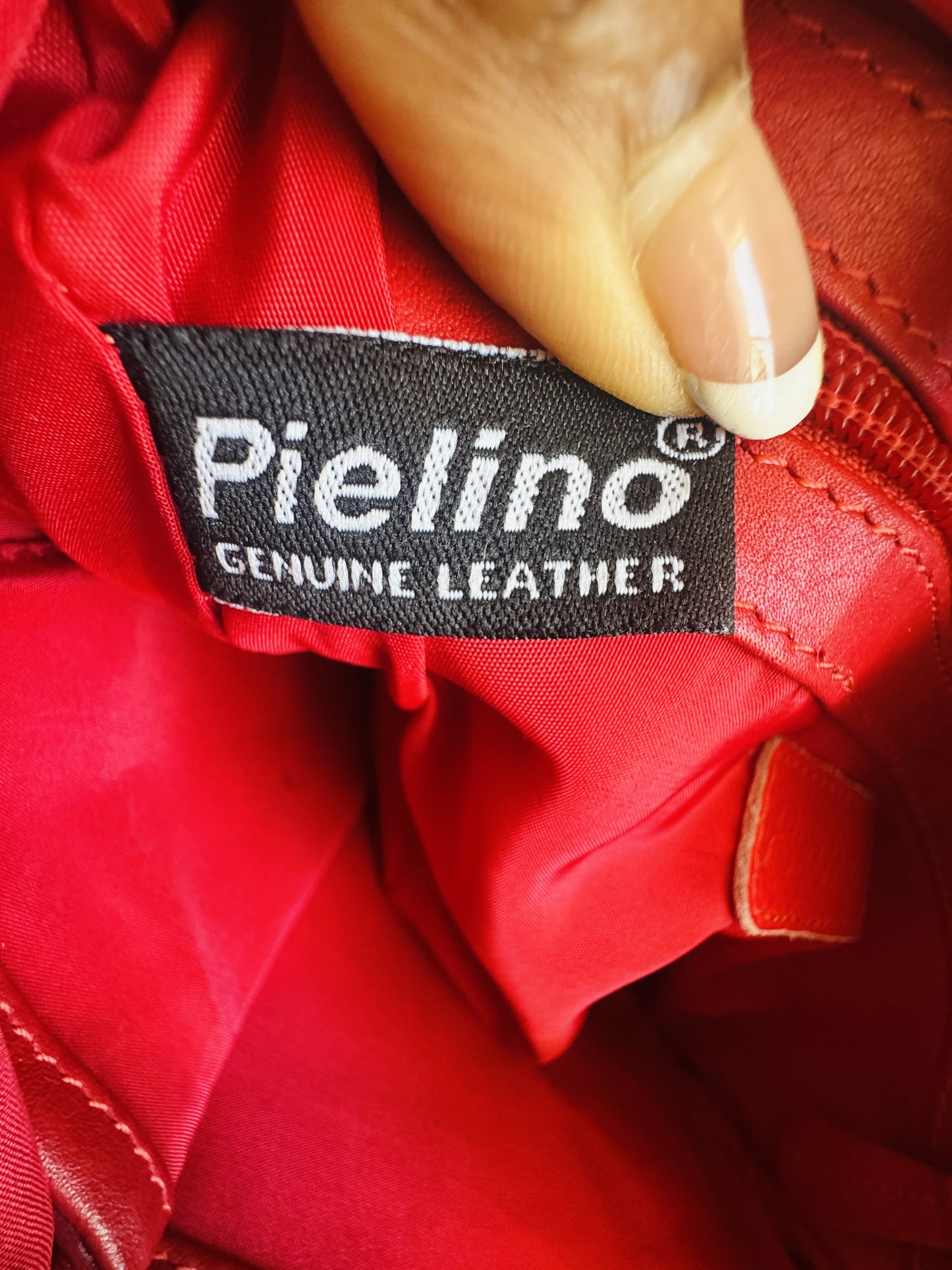 Pielino Red Leather Crossbody Bag