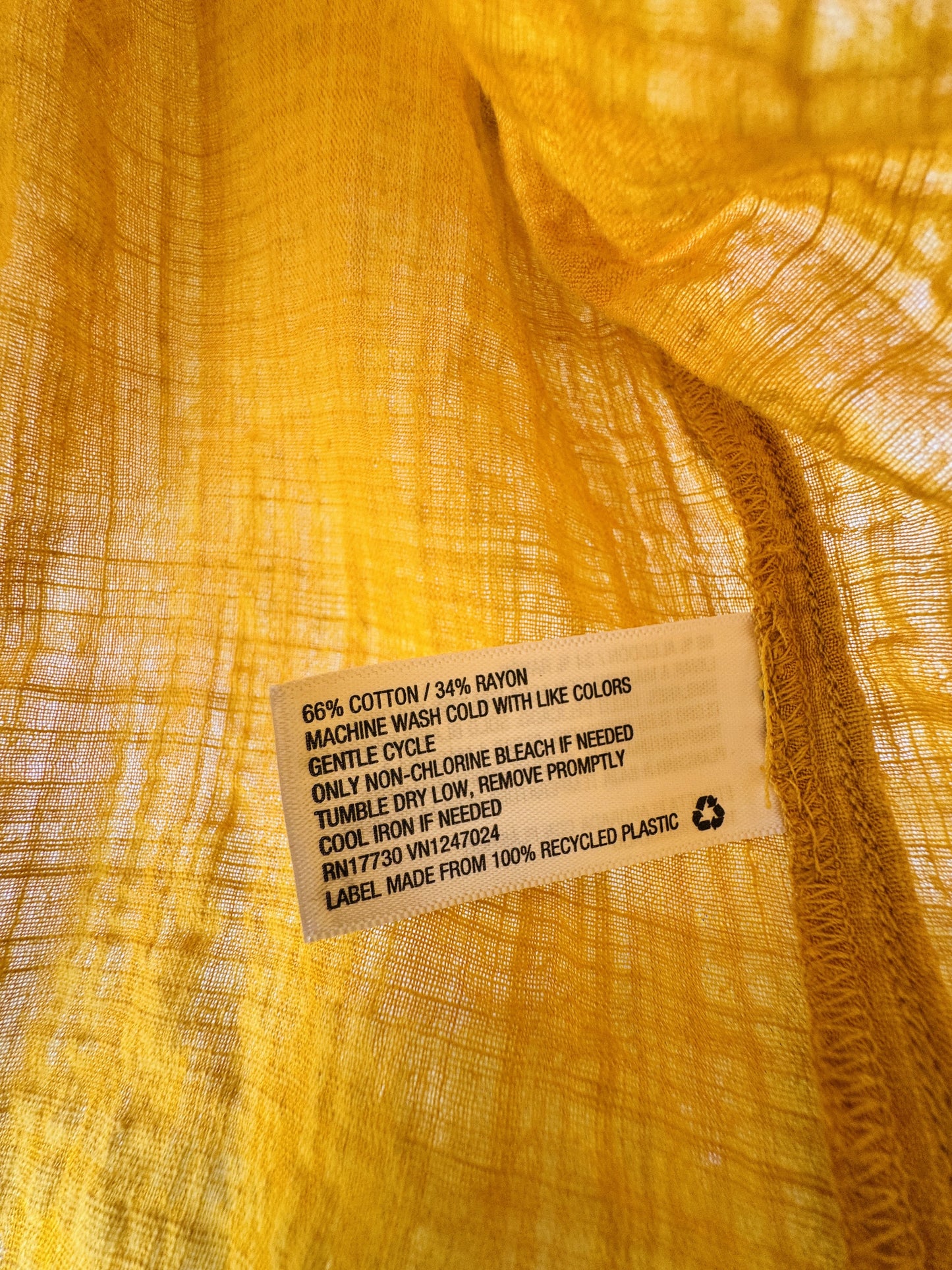 Universal Thread Mustard Yellow Ruffled Neck Blouse - Size S