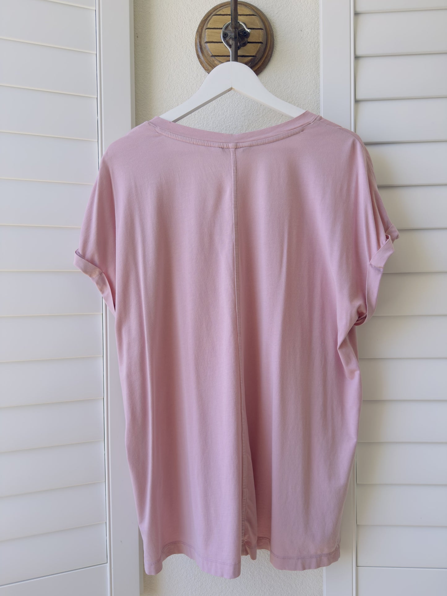 Banana Republic Pink V-Neck Modal Blend Tee - Size XL