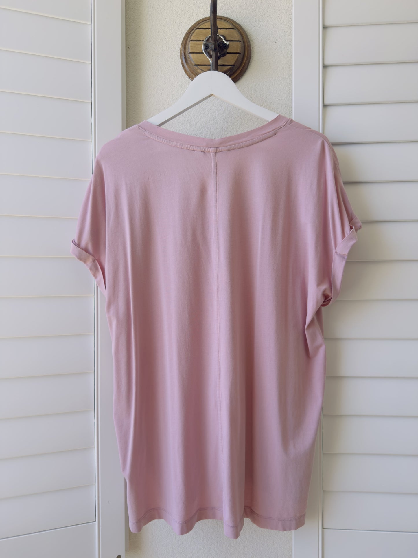 Banana Republic Pink V-Neck Modal Blend Tee - Size XL