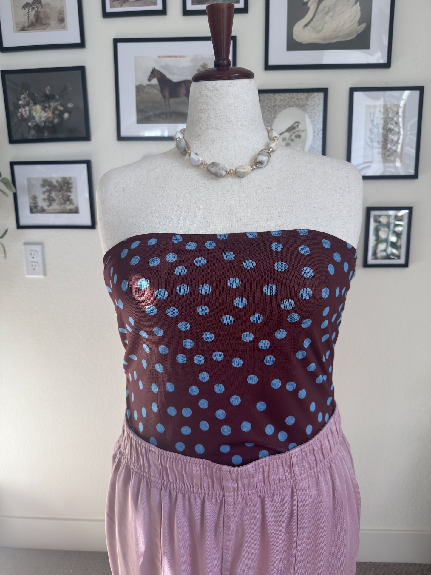 PrettyGarden Polka Dot Strapless Tube Top - Size XXL