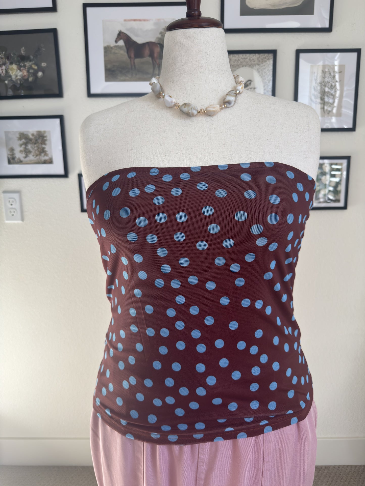 PrettyGarden Polka Dot Strapless Tube Top - Size XXL