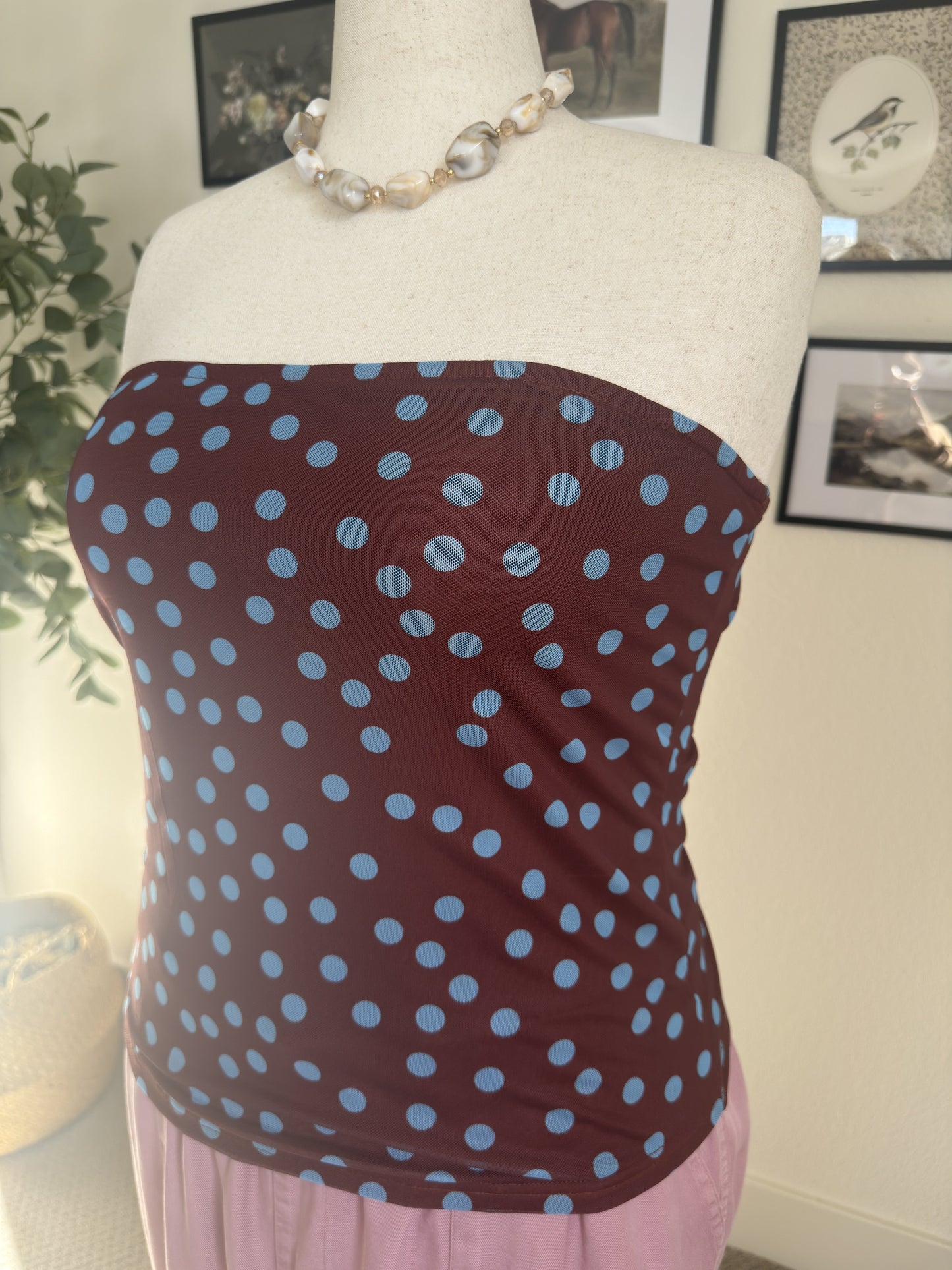 PrettyGarden Polka Dot Strapless Tube Top - Size XXL