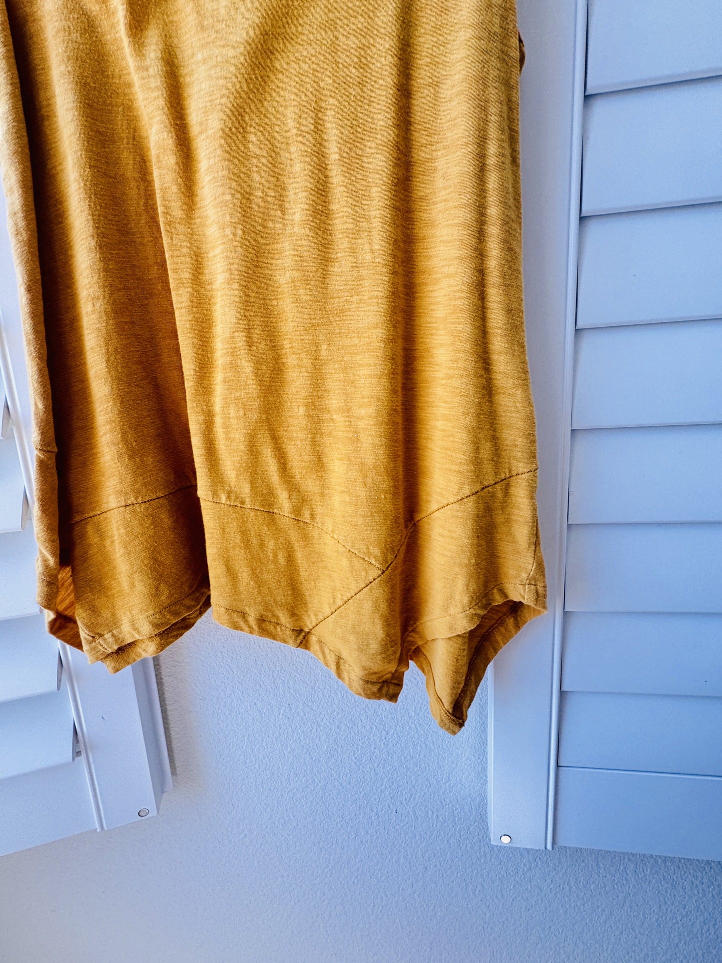 Style & Co Mustard Yellow Asymmetric Hem Tank Top - Size S