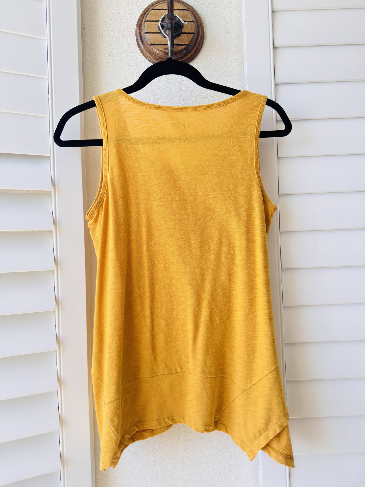 Style & Co Mustard Yellow Asymmetric Hem Tank Top - Size S