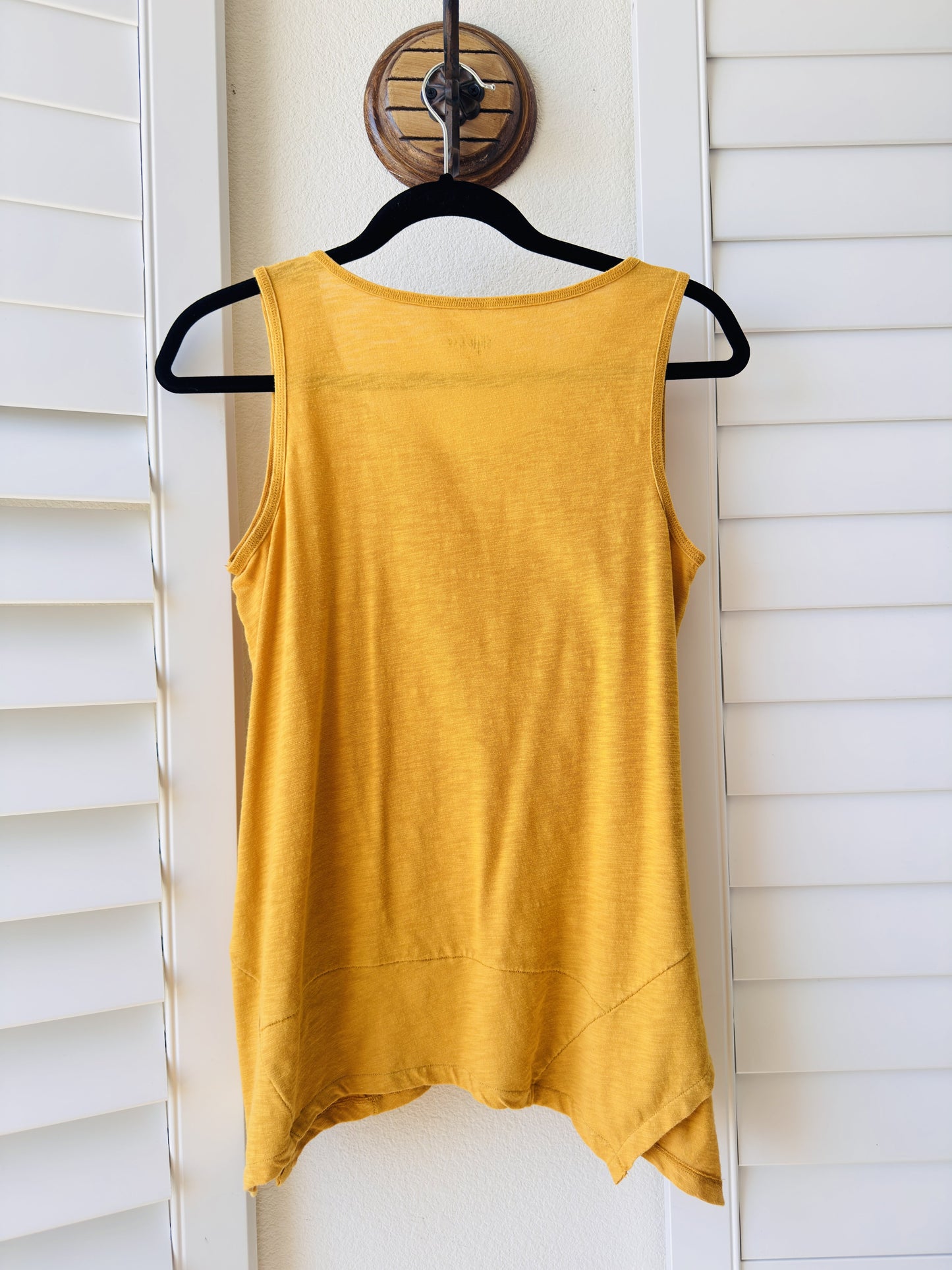 Style & Co Mustard Yellow Asymmetric Hem Tank Top - Size S