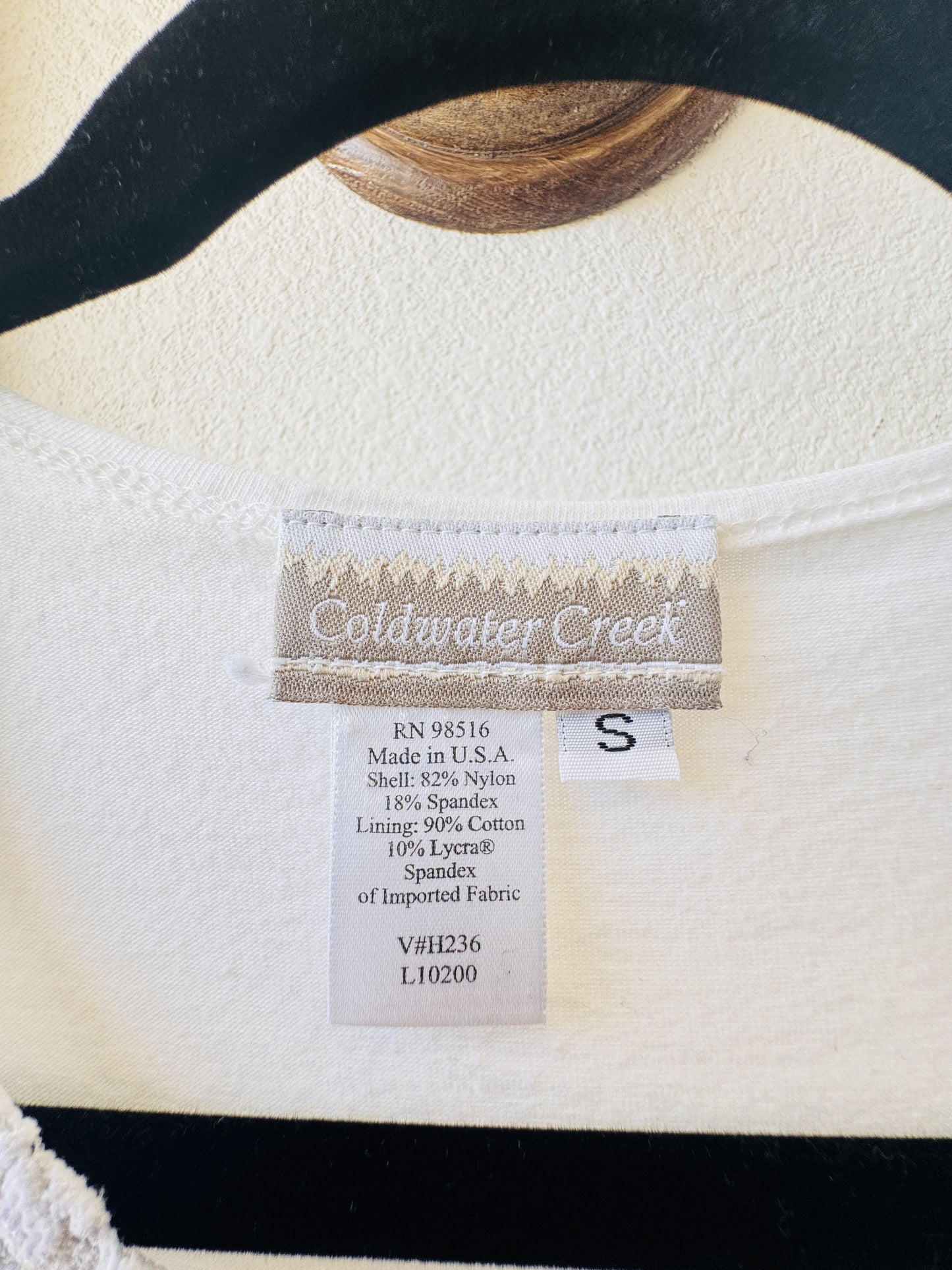 Coldwater Creek Ivory Lace Short Sleeve Top - Size S
