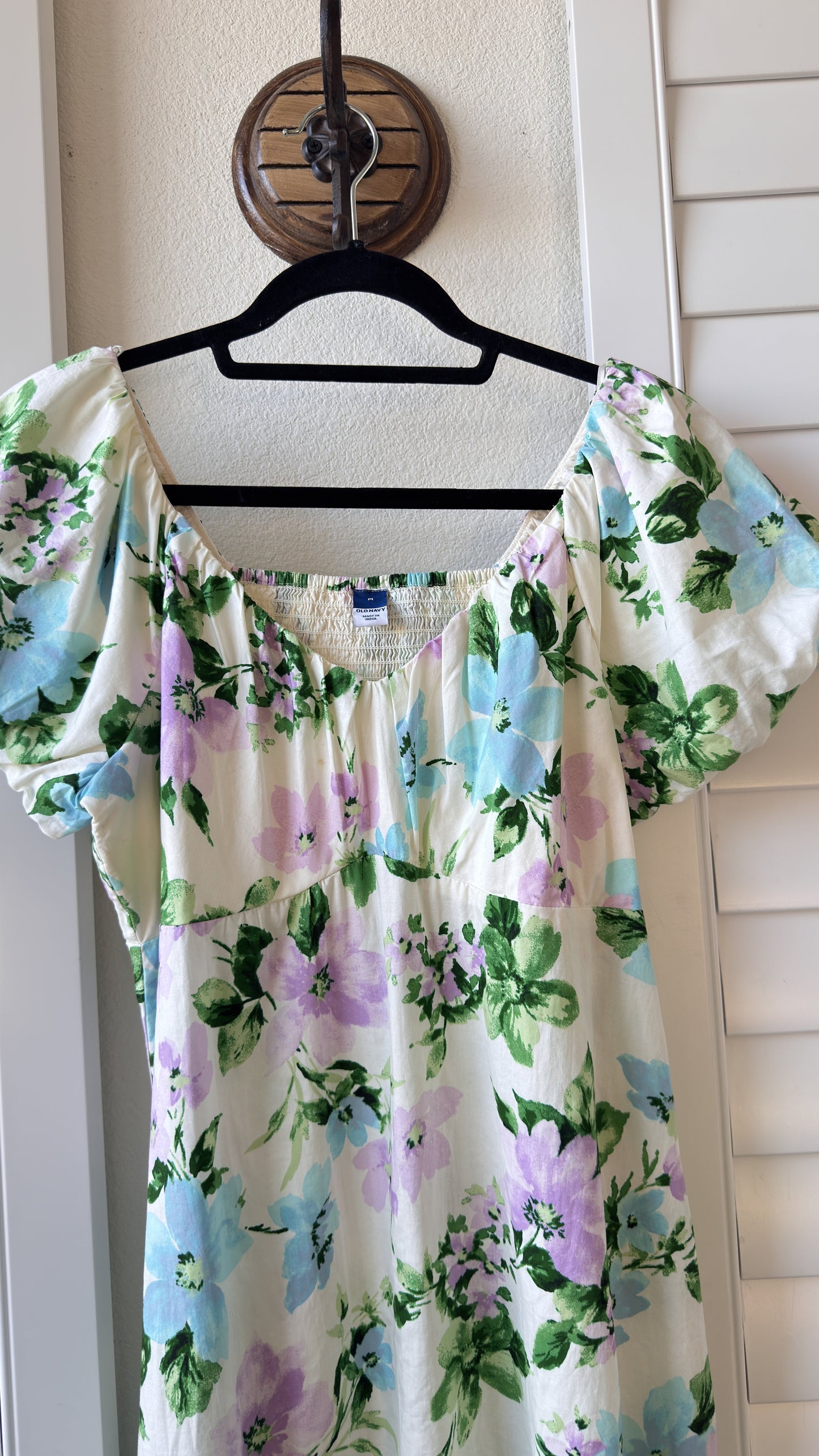 Old Navy Floral Puff Sleeve Mini Dress Size M