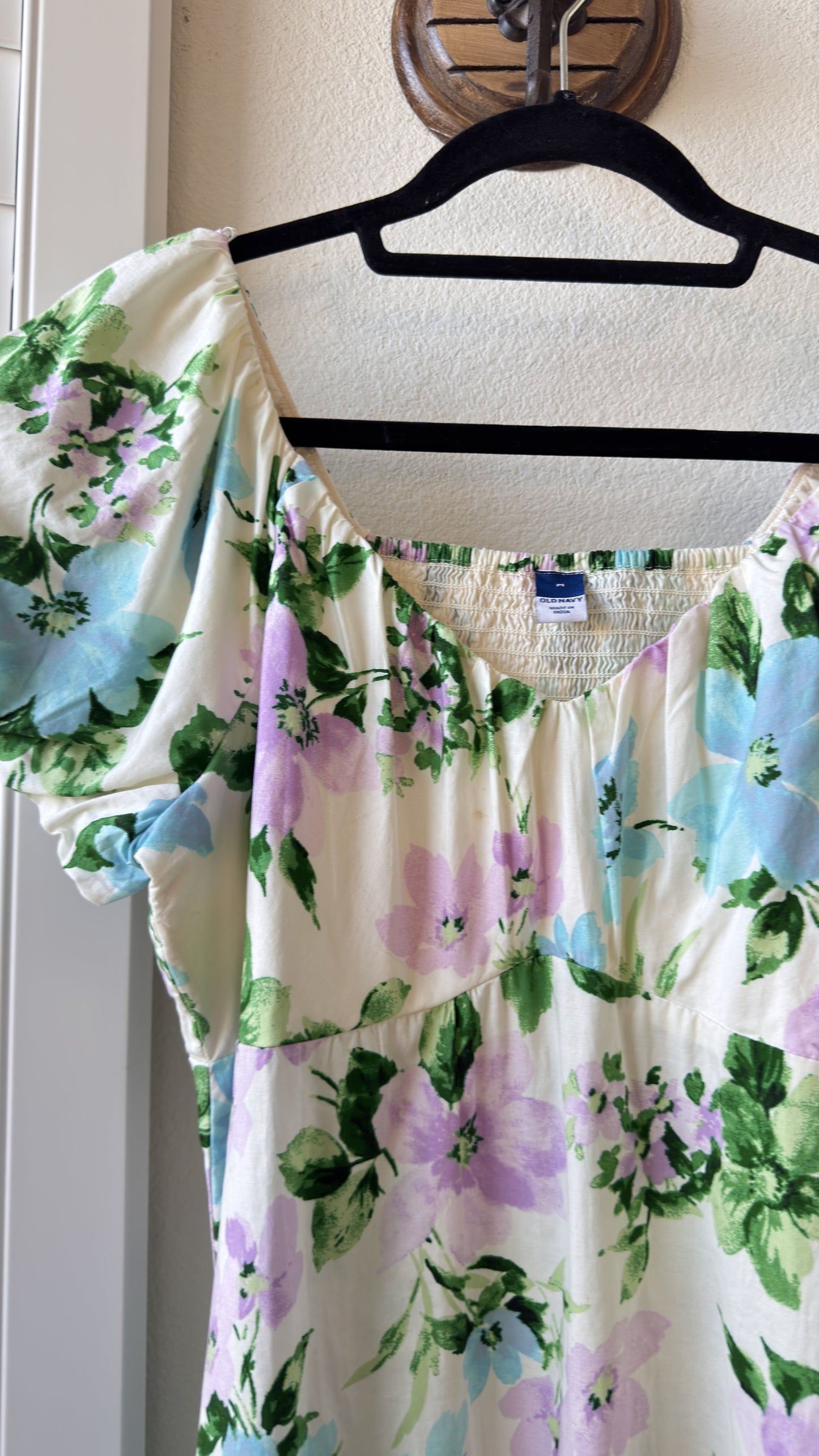 Old Navy Floral Puff Sleeve Mini Dress Size M
