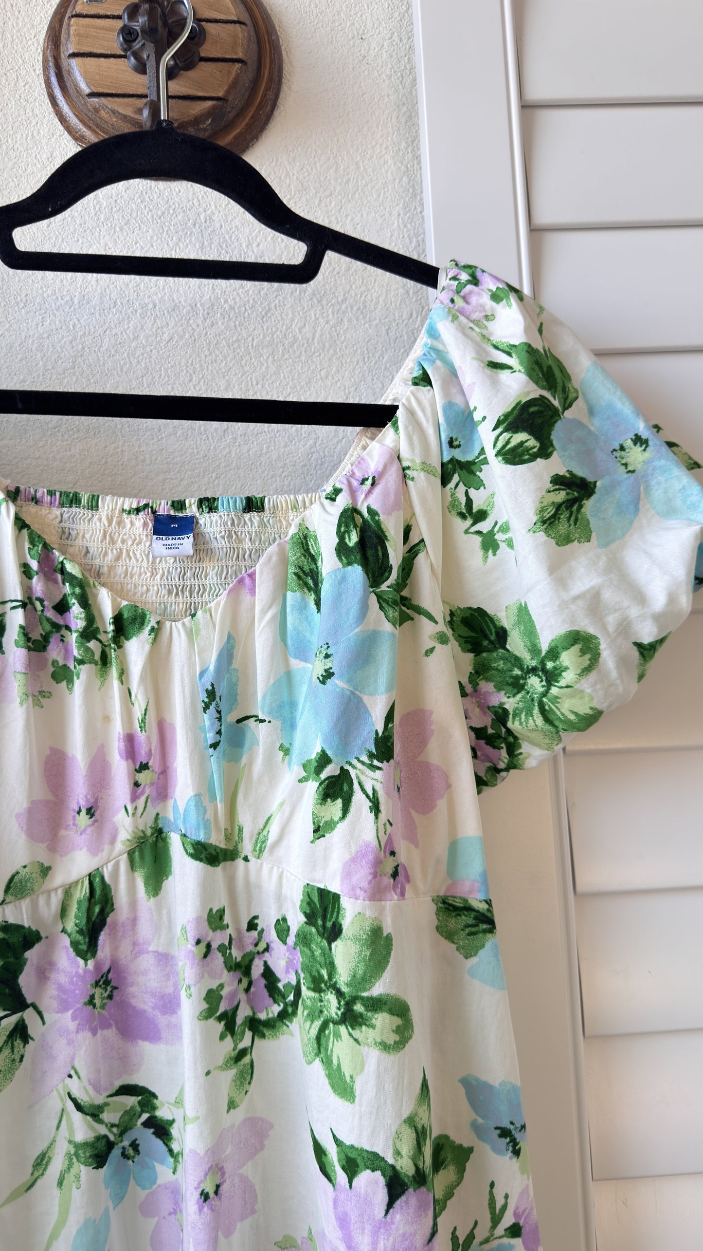 Old Navy Floral Puff Sleeve Mini Dress Size M