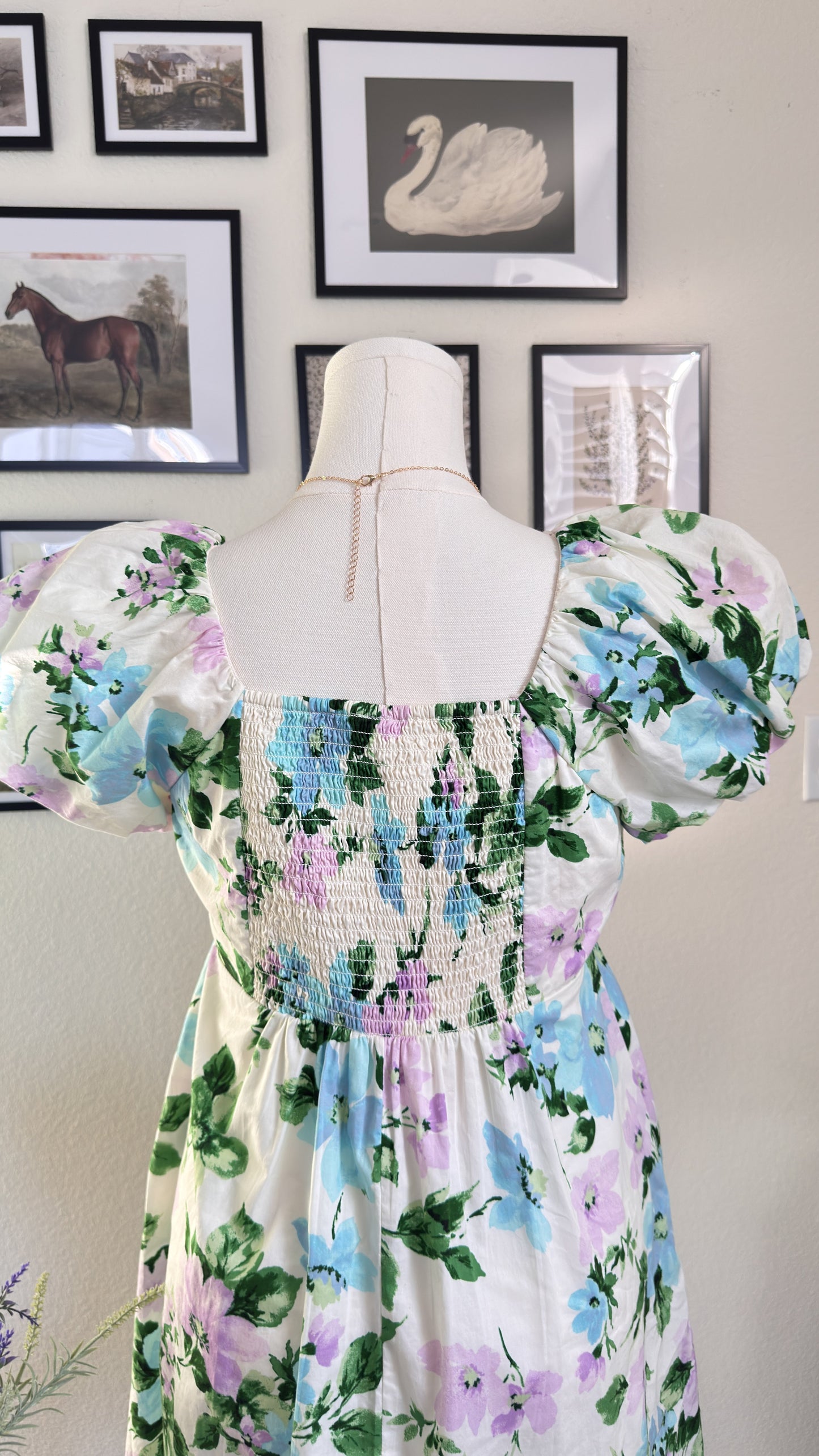 Old Navy Floral Puff Sleeve Mini Dress Size M