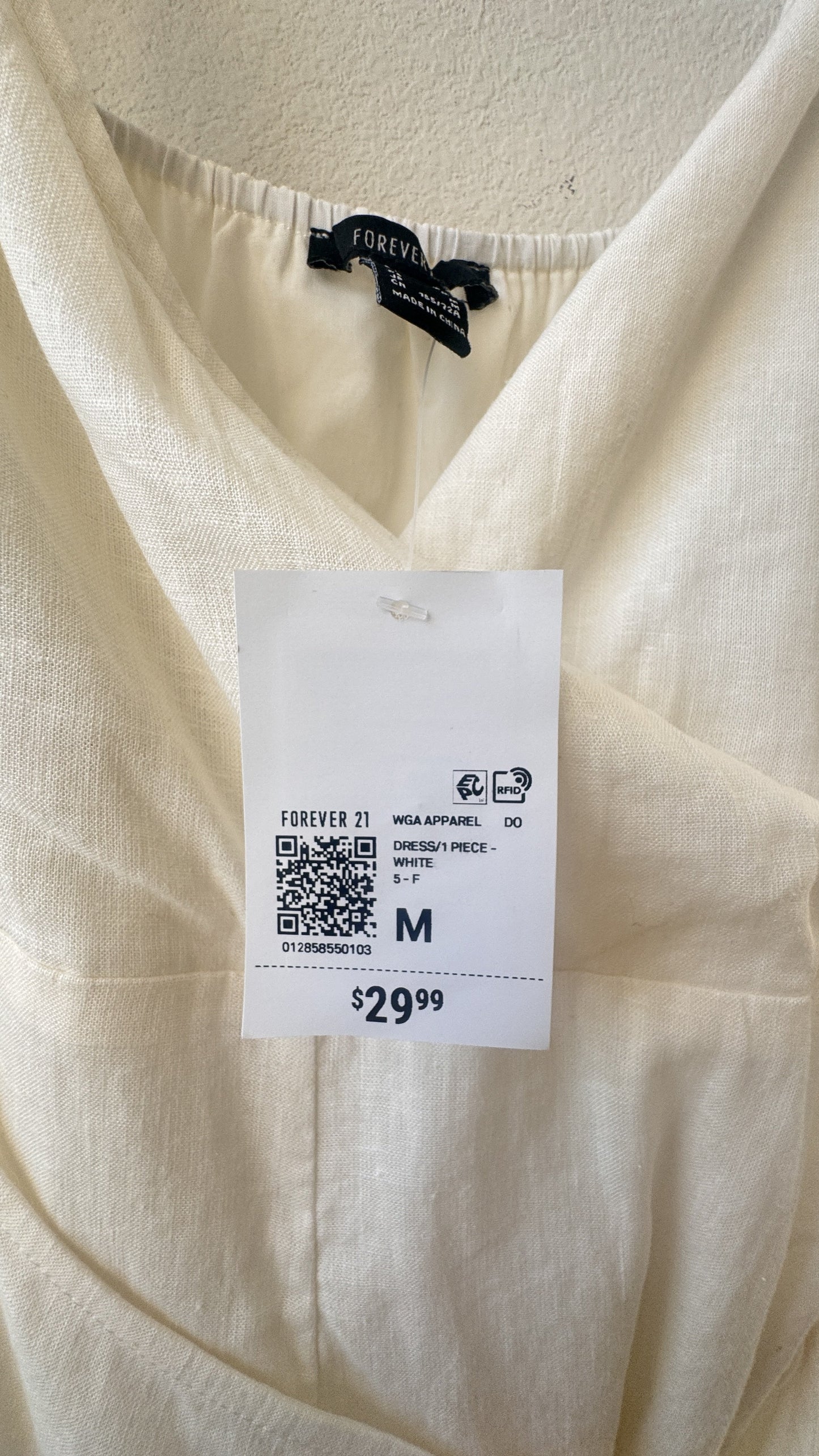 Forever 21 Linen-Blend Wrap Romper with Shell Fringe - Size M
