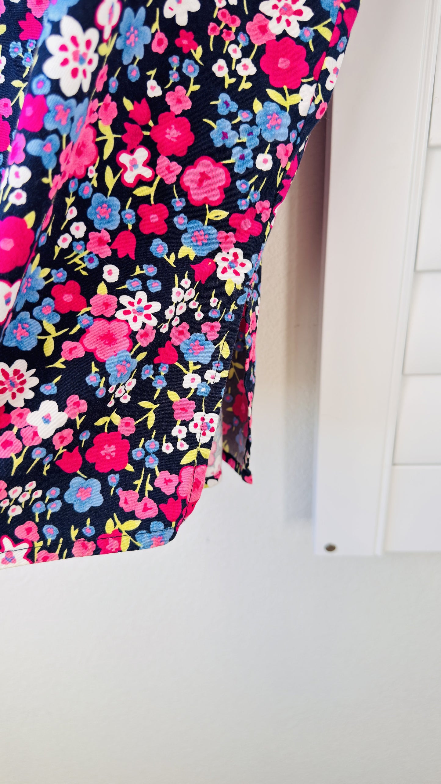 Elisabeth by Liz Claiborne Floral Short Sleeve Button-Up Blouse Size 18