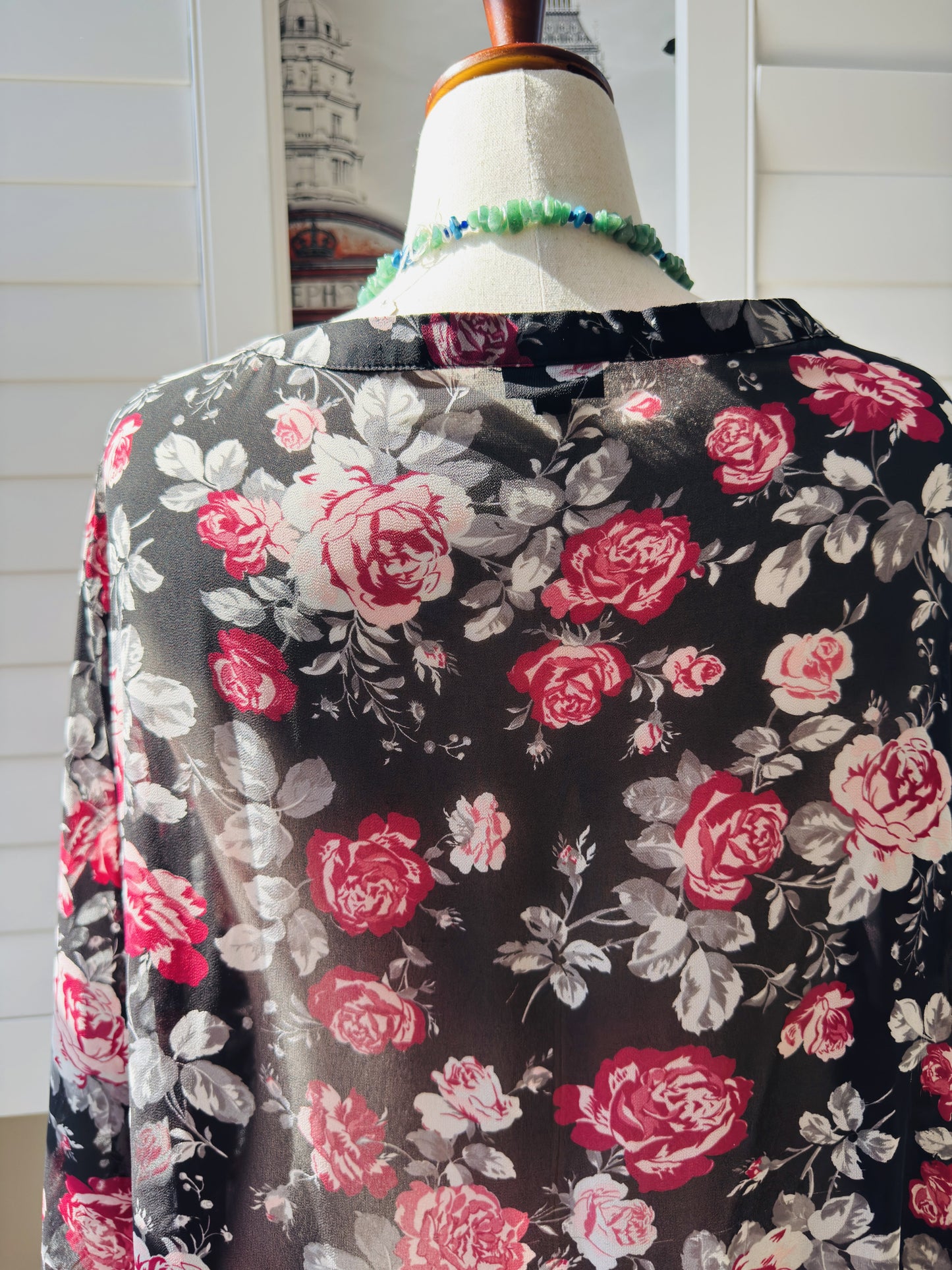 Torrid. Sheer Floral Button-Front Midi Dress/Duster. Size 4