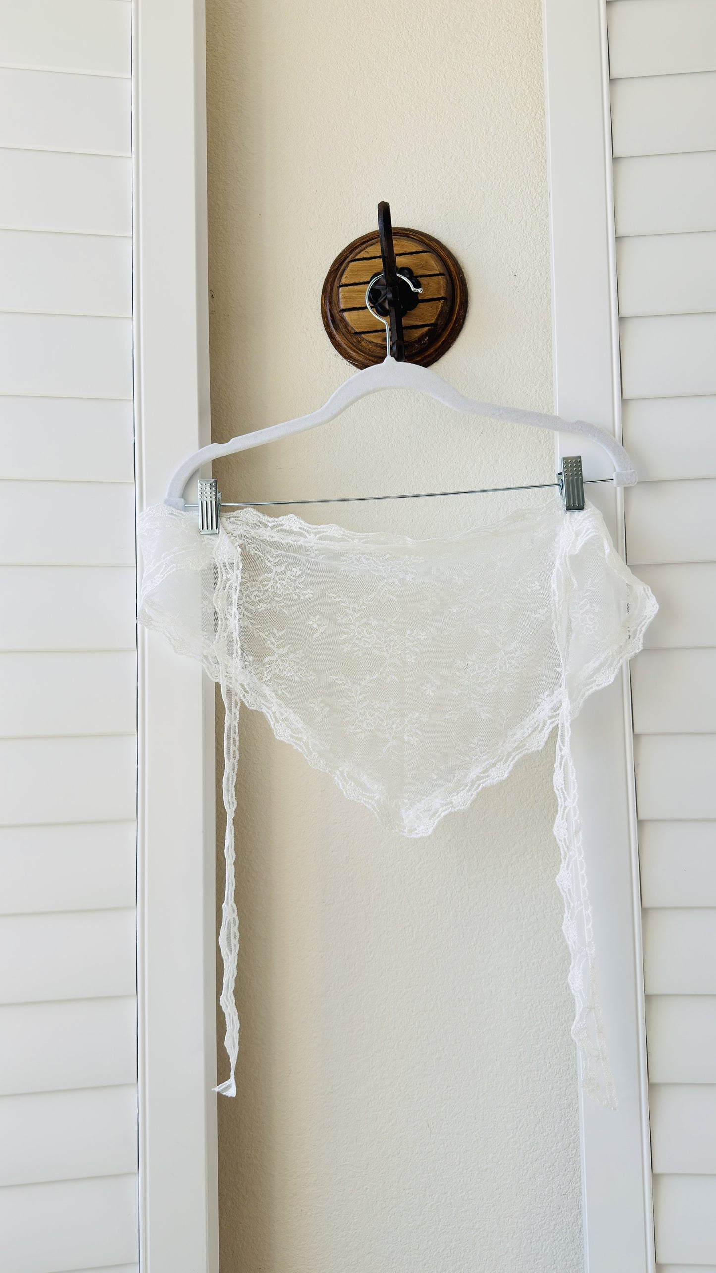 Floral Lace Triangle Hair Scarf Bandana