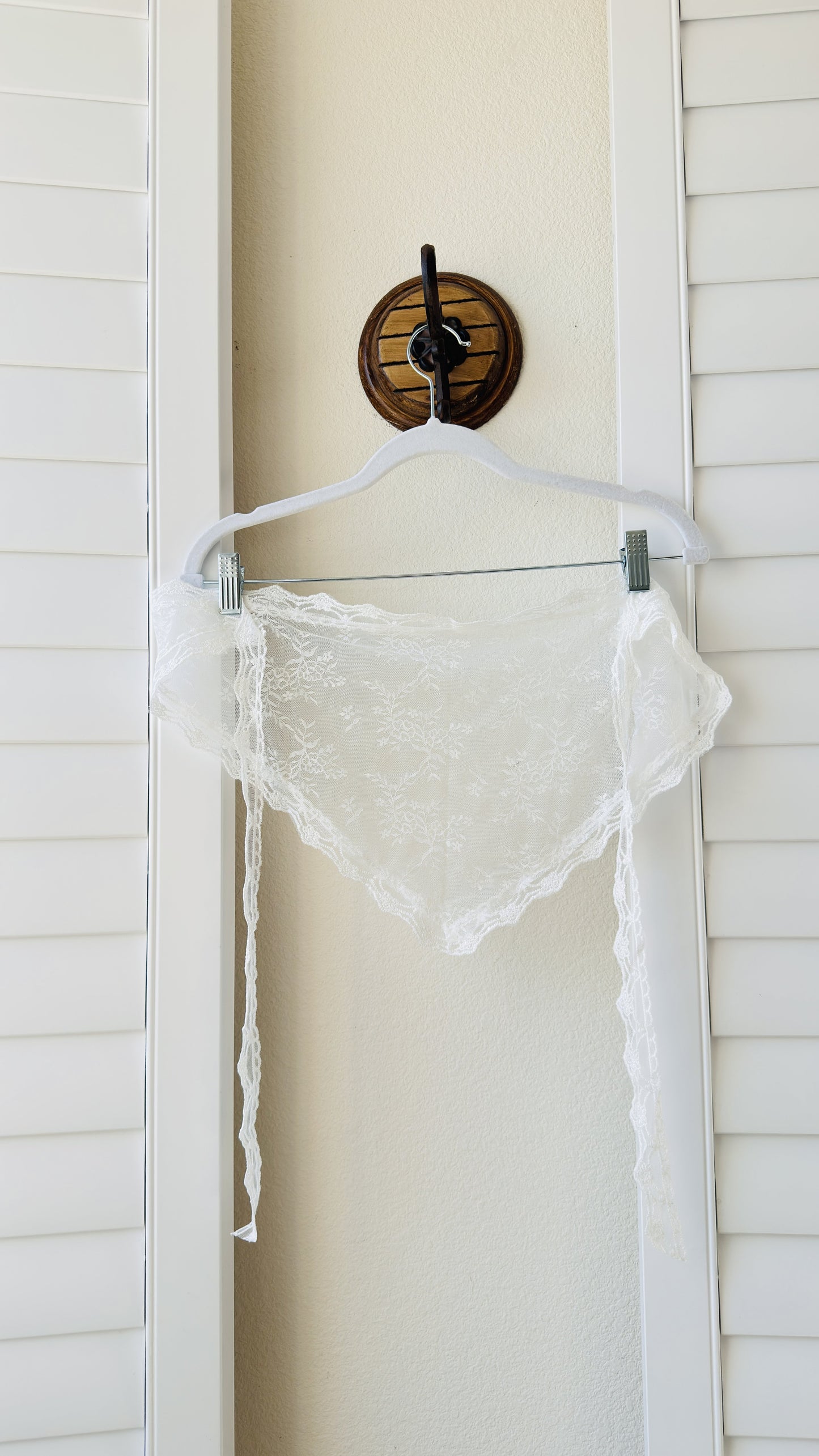 Floral Lace Triangle Hair Scarf Bandana