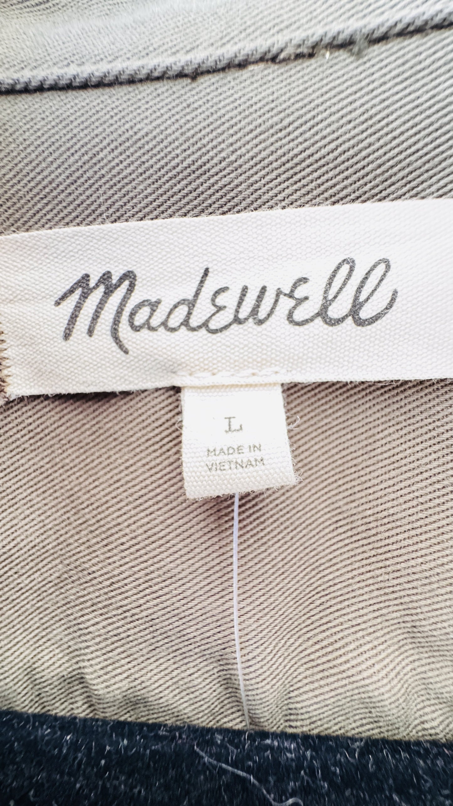 Madewell Olive Green Cropped Military Utility Jacket - Size L