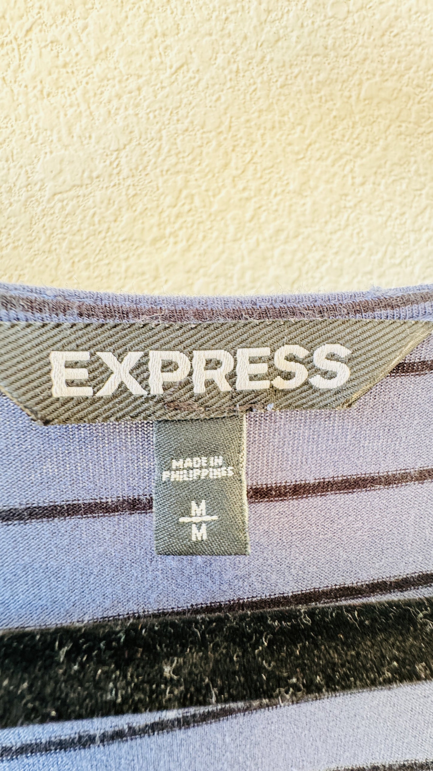 Express Blue Striped Sleeveless Asymmetric Draped Maxi Dress - Size M