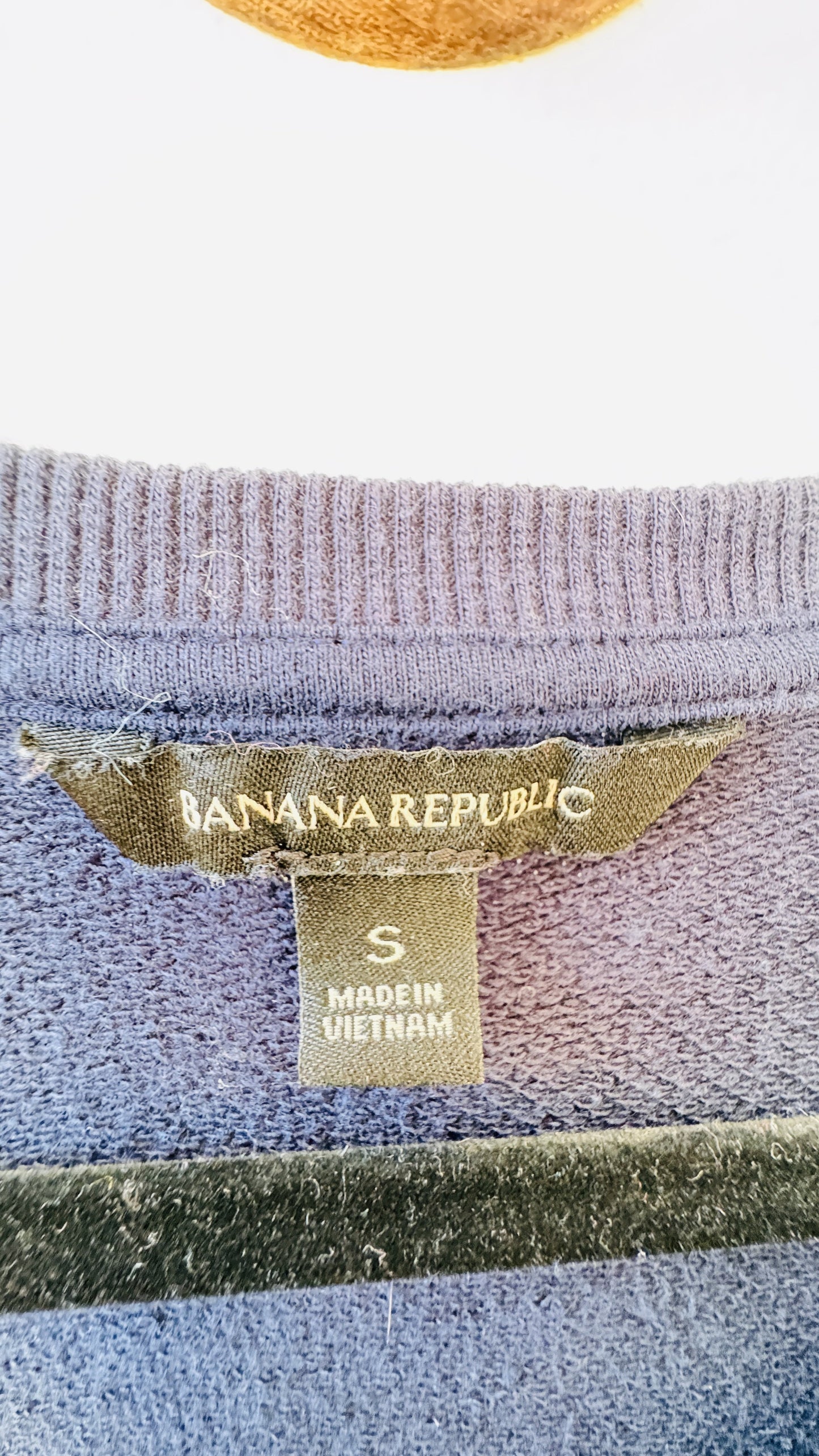 Banana Republic Navy Embroidered Palm Tree Sweatshirt - Size S