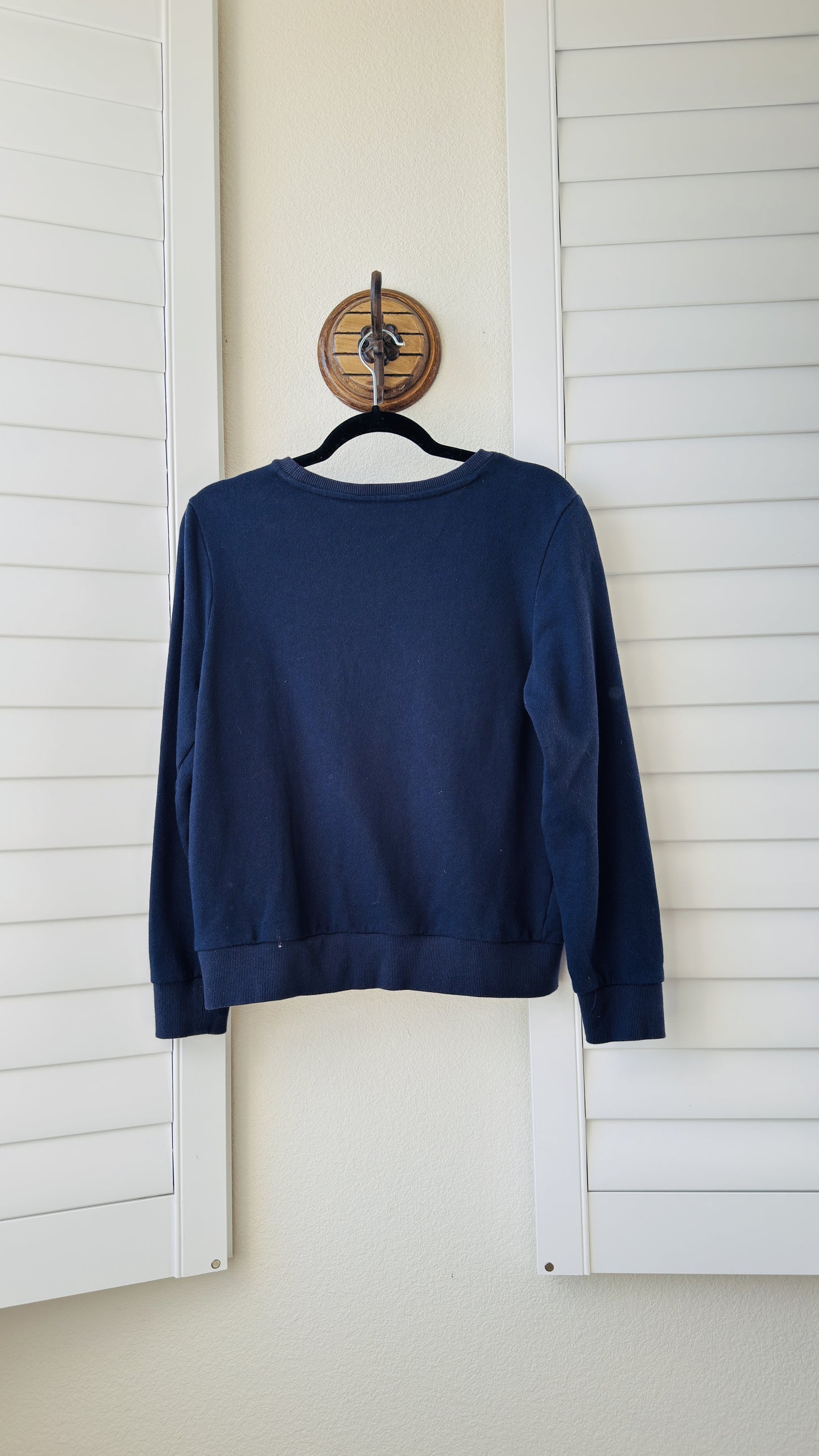 Banana Republic Navy Embroidered Palm Tree Sweatshirt - Size S