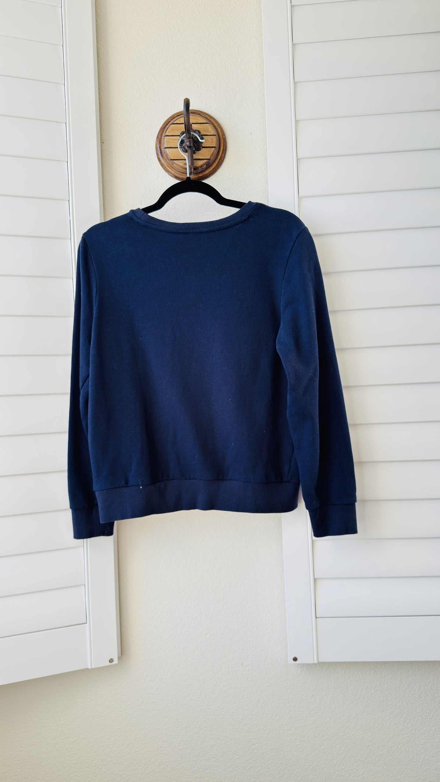 Banana Republic Navy Embroidered Palm Tree Sweatshirt - Size S