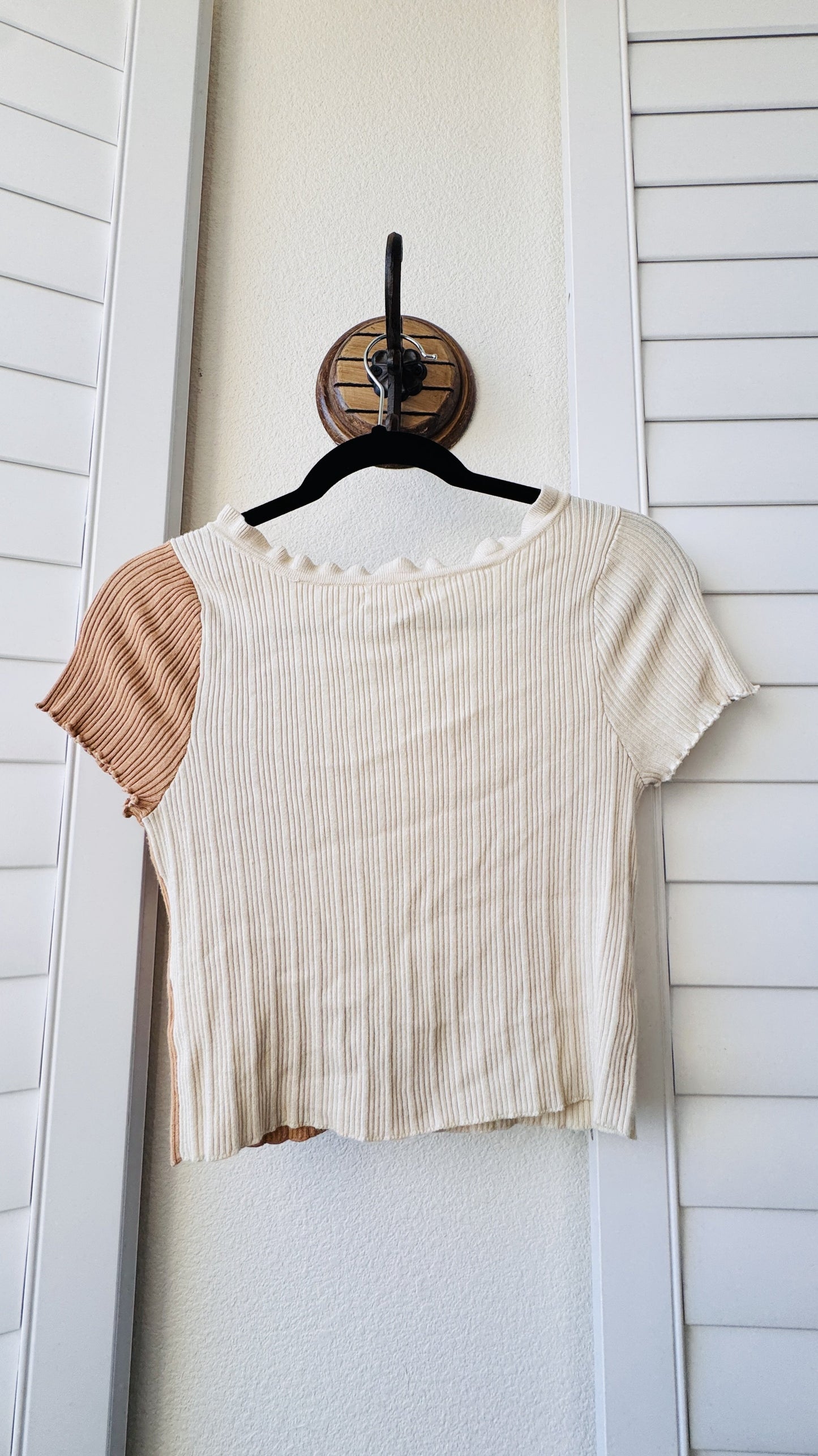 L.A. Hearts Colorblock Ribbed Knit Cardigan Top - Size M