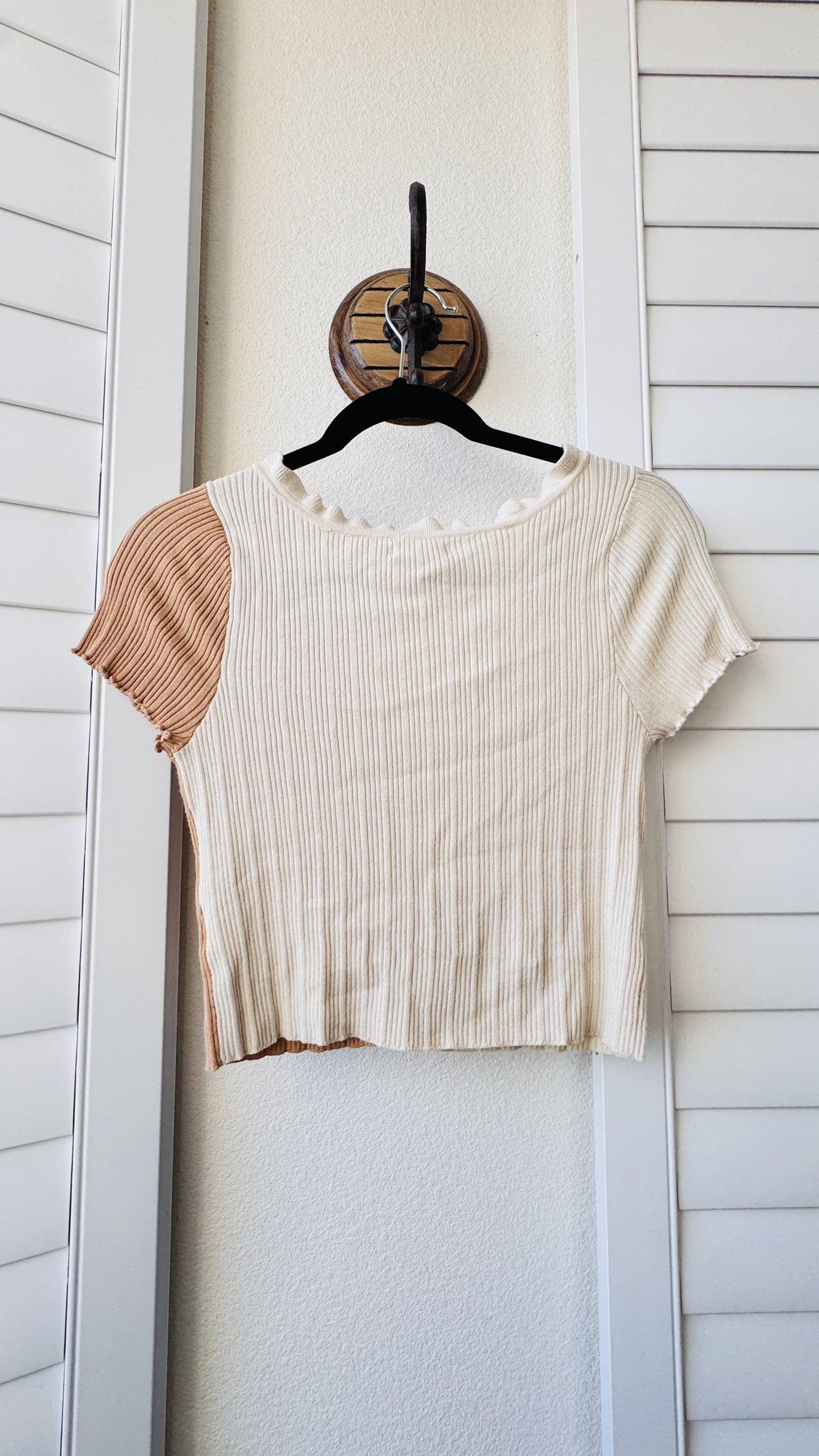 L.A. Hearts Colorblock Ribbed Knit Cardigan Top - Size M