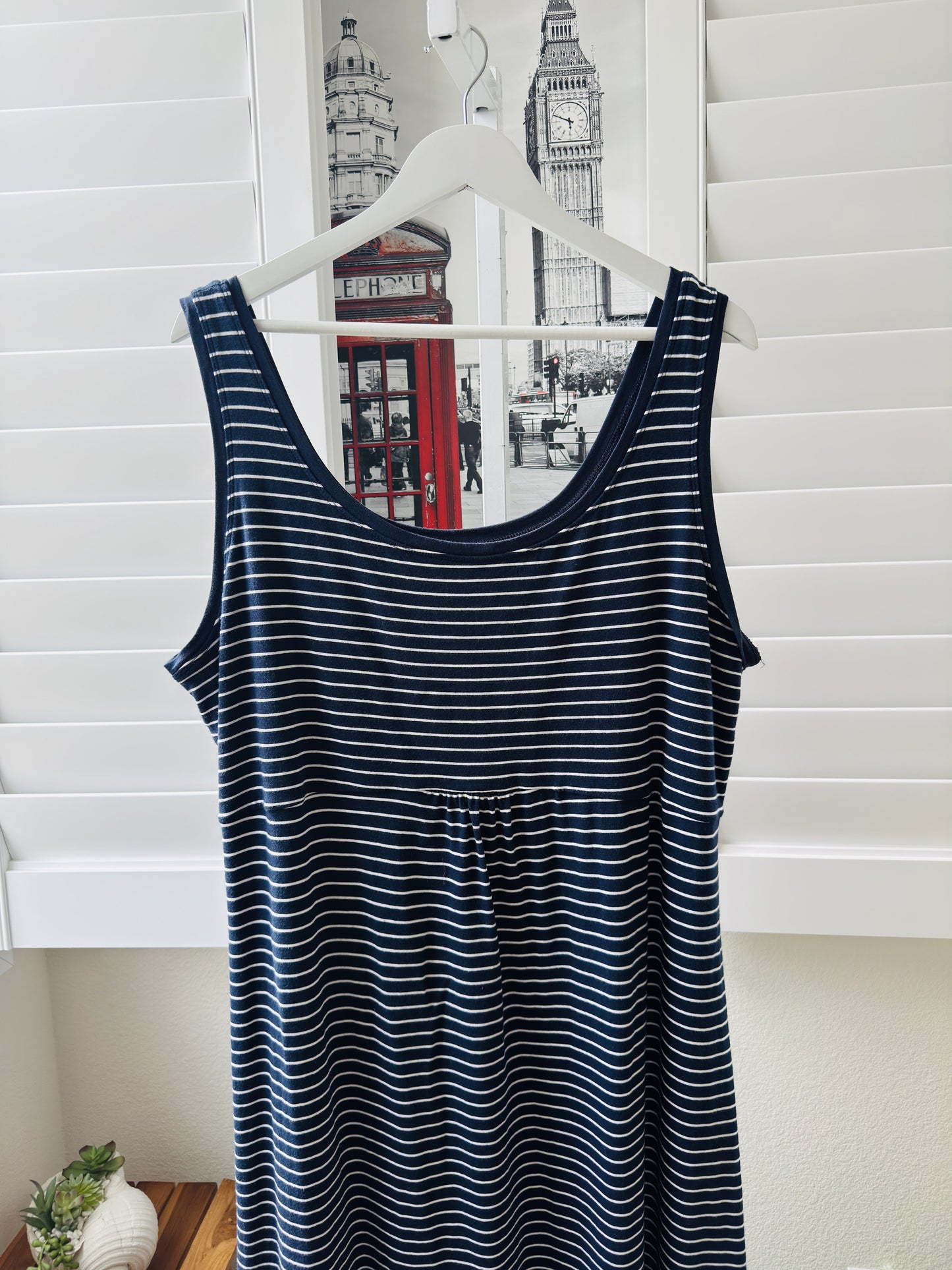 Columbia PFG Navy Blue Striped Maxi Dress Size 2X