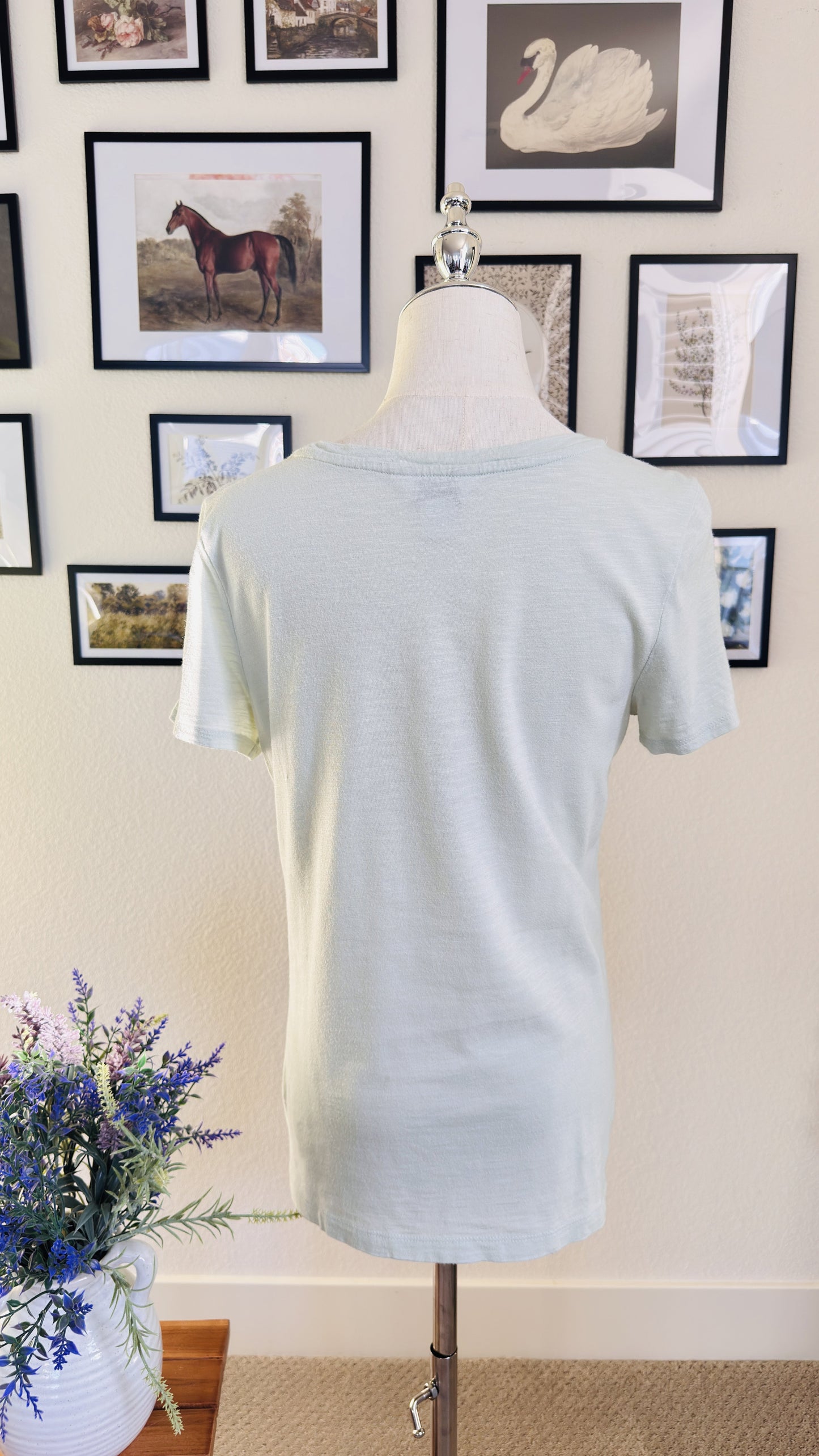 Liz Claiborne Simply Liz Green Animal Tree Graphic Tee - Size S