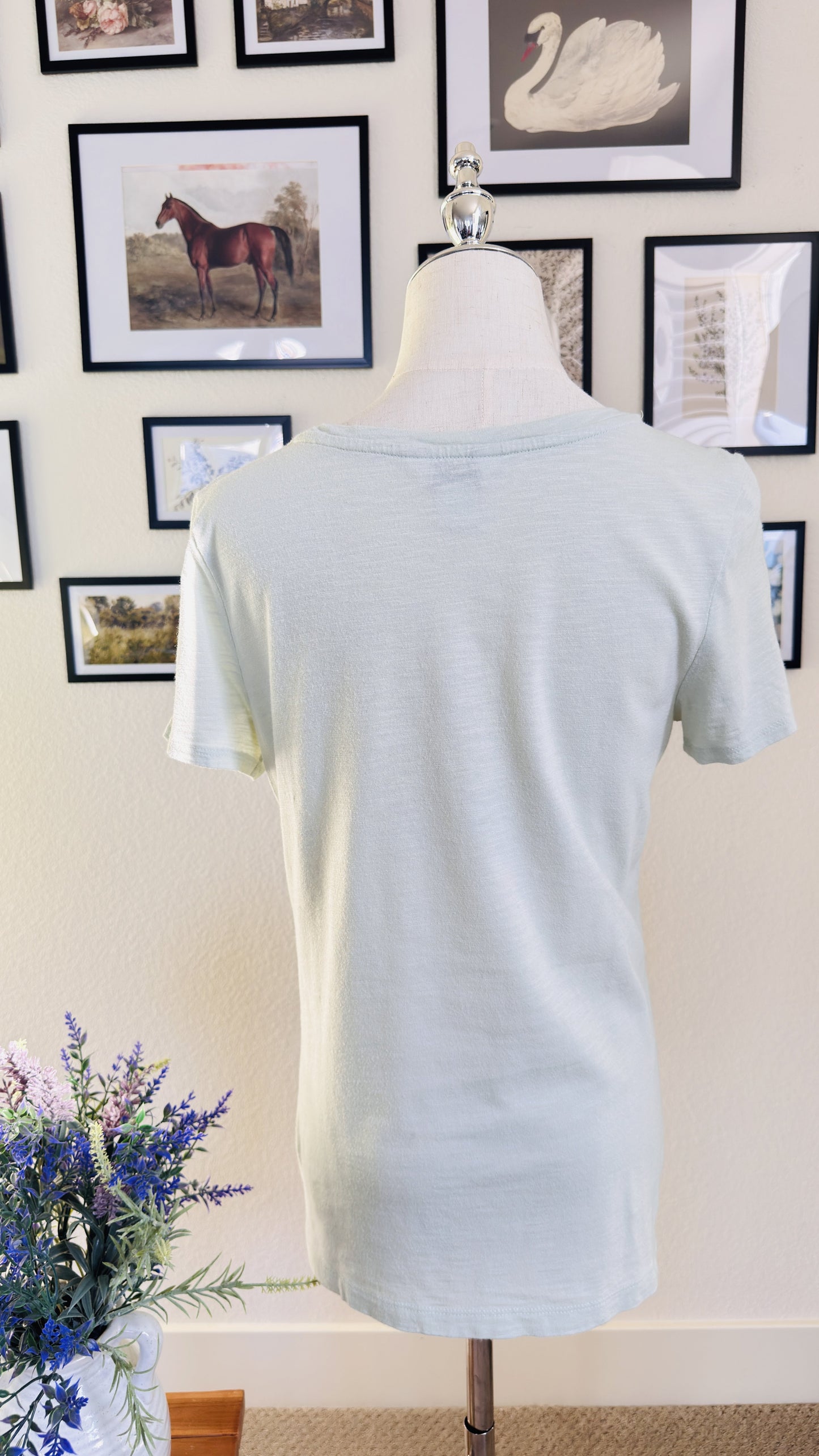 Liz Claiborne Simply Liz Green Animal Tree Graphic Tee - Size S