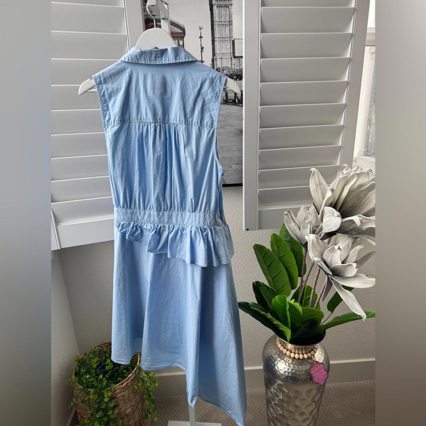 Anthropologie Maeve Blue Striped Dress