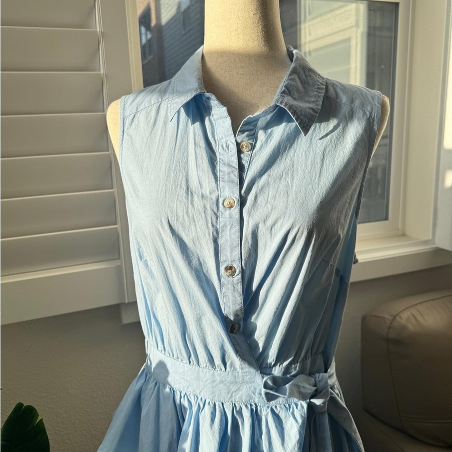 Anthropologie Maeve Blue Striped Dress