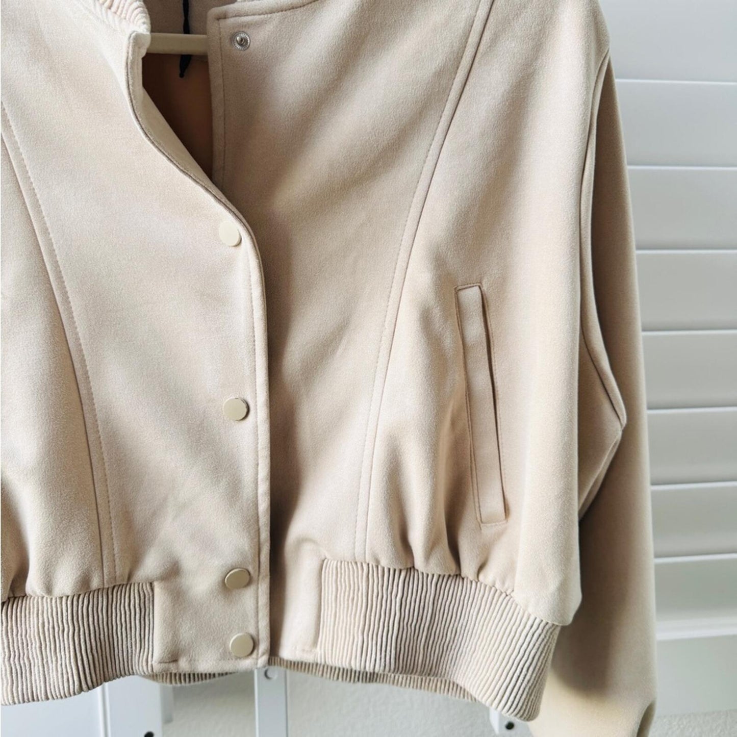 ZARA Beige Bomber Jacket